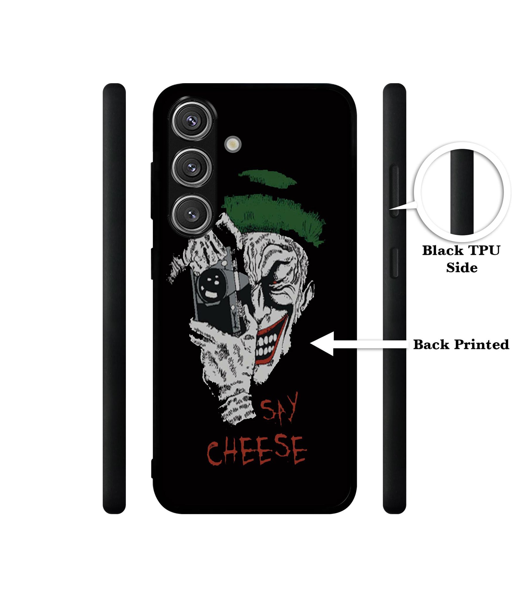 Joker Say Cheese Design Designer 2D Printed Back Case Cover for Samsung Galaxy S25 Plus 5G