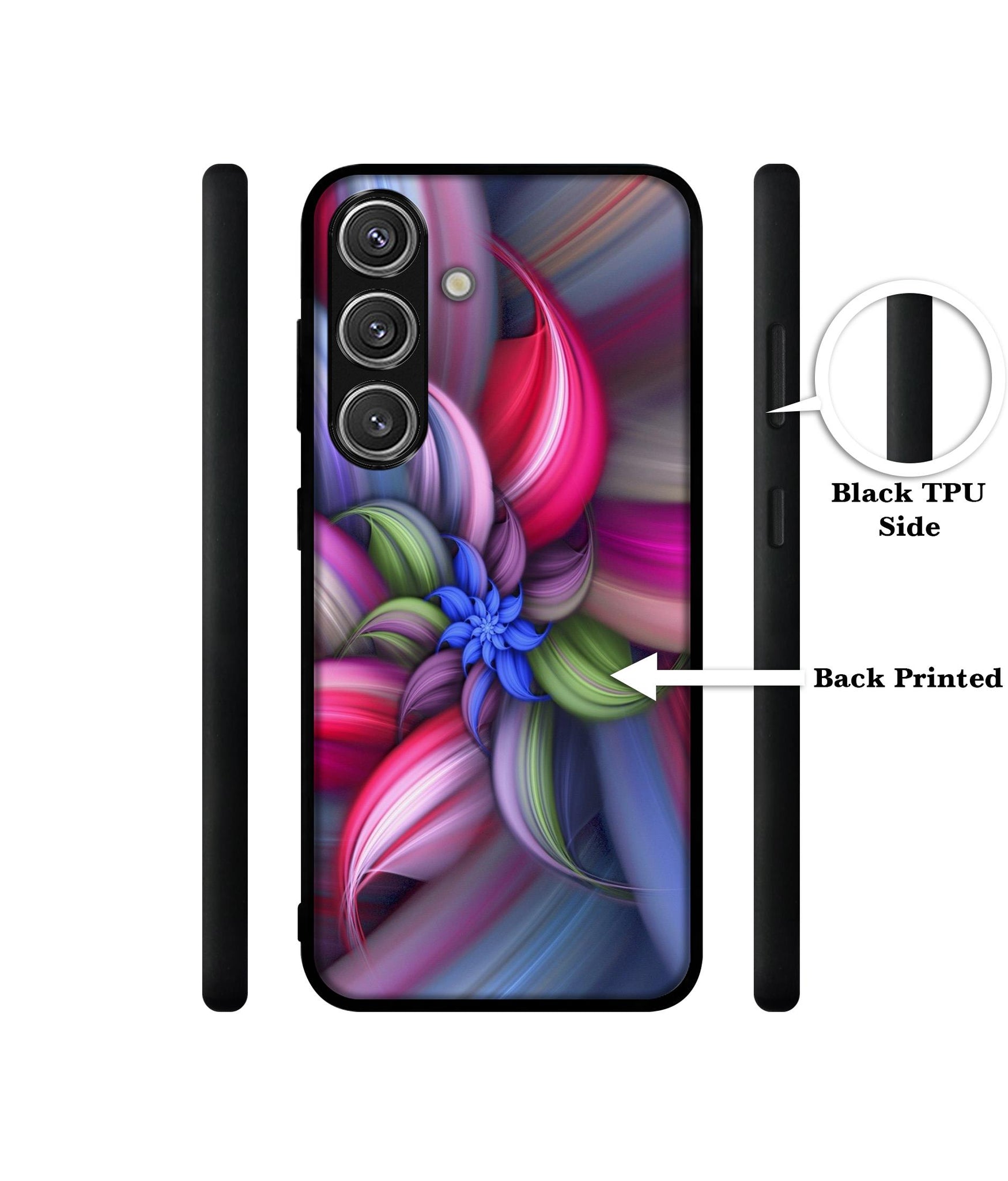 Colorful Flower Design Designer 2D Printed Back Case Cover for Samsung Galaxy S25 Plus 5G