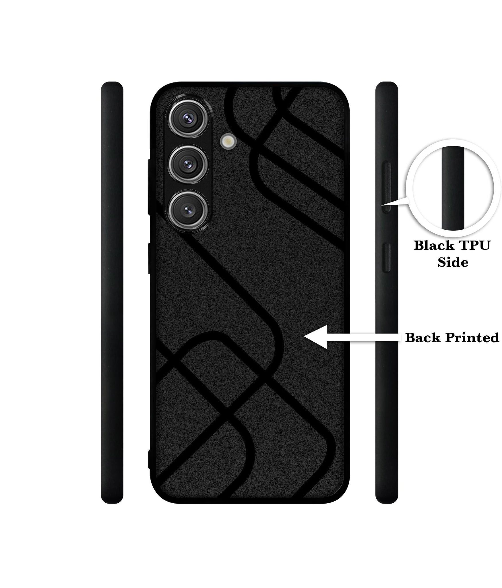 Zig-Zag Black Line Design Designer 2D Printed Back Case Cover for Samsung Galaxy S25 Plus 5G