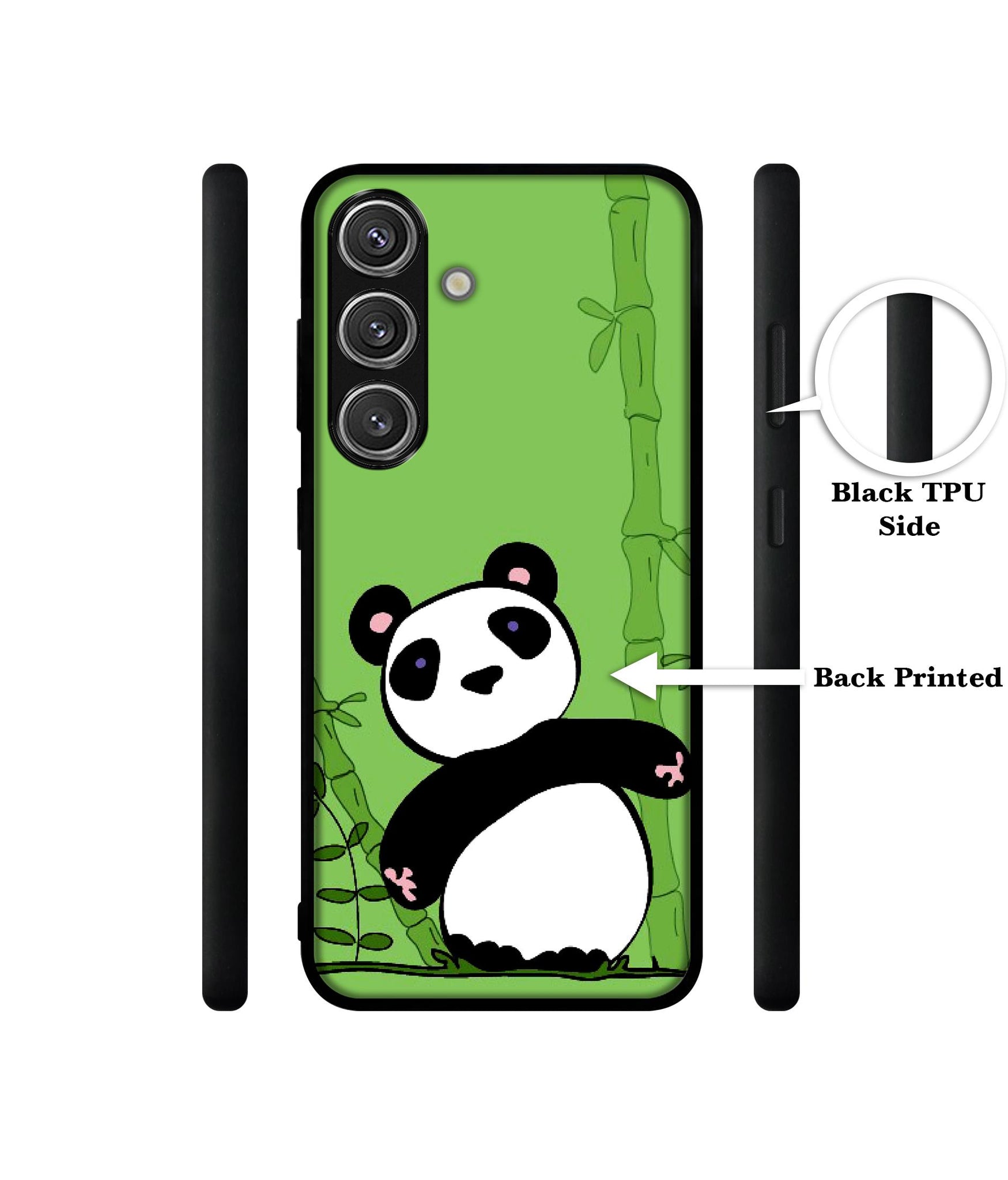 Panda with Bamboo Design Designer 2D Printed Back Case Cover for Samsung Galaxy S25 Plus 5G