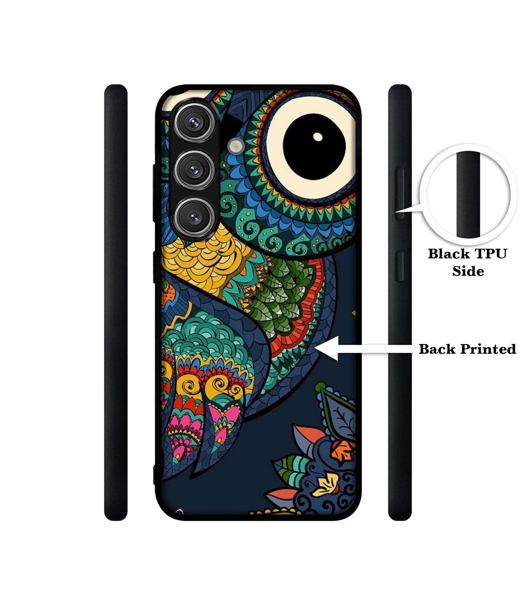 Owl Illustration Design Designer 2D Printed Back Case Cover for Samsung Galaxy S25 Plus 5G