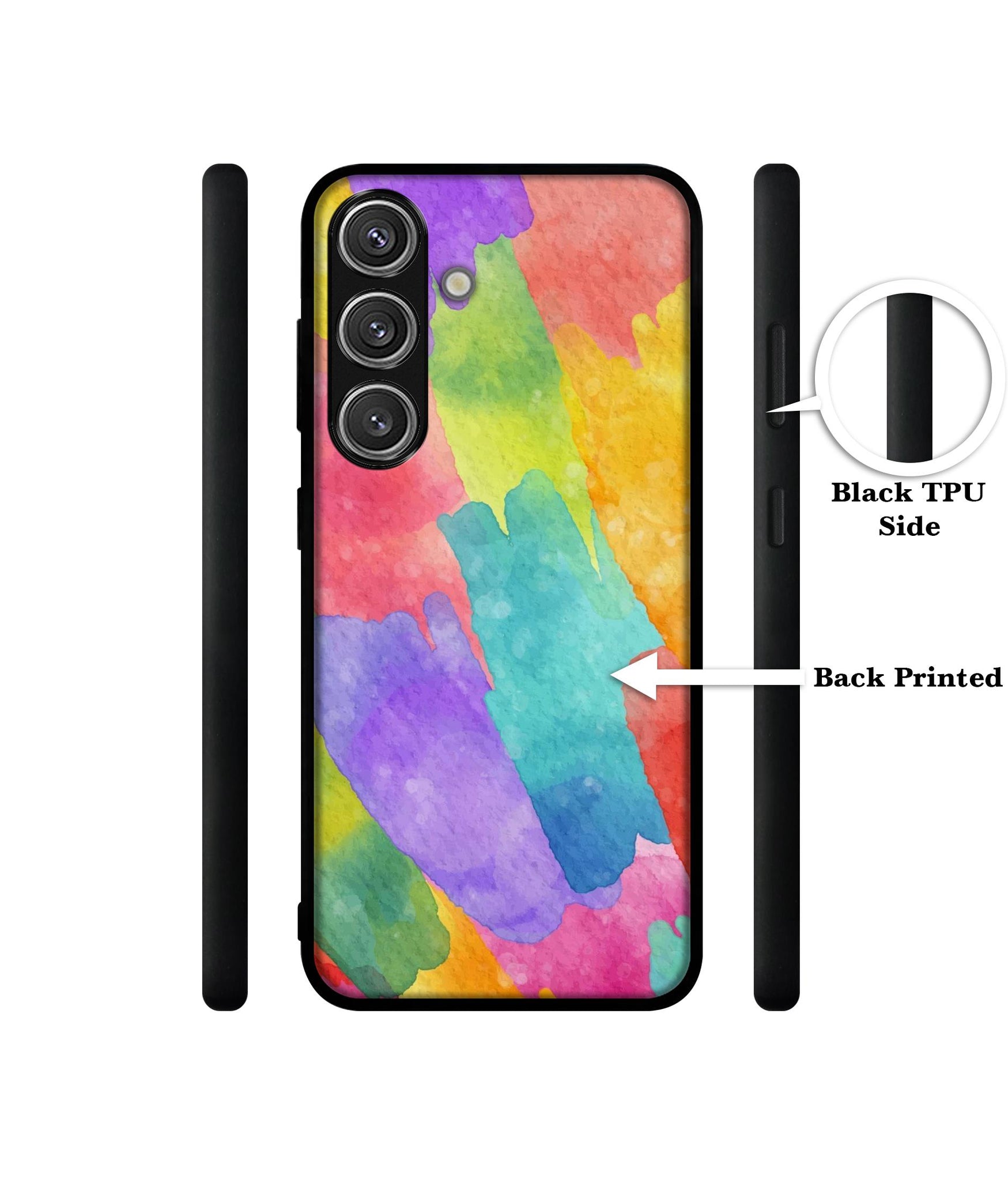 Water Paint Colorful Abstract Design Designer 2D Printed Back Case Cover for Samsung Galaxy S25 Plus 5G