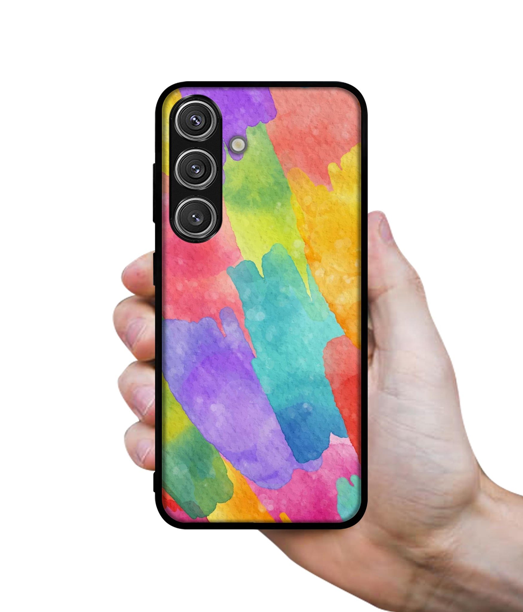 Water Paint Colorful Abstract Design Designer 2D Printed Back Case Cover for Samsung Galaxy S25 Plus 5G