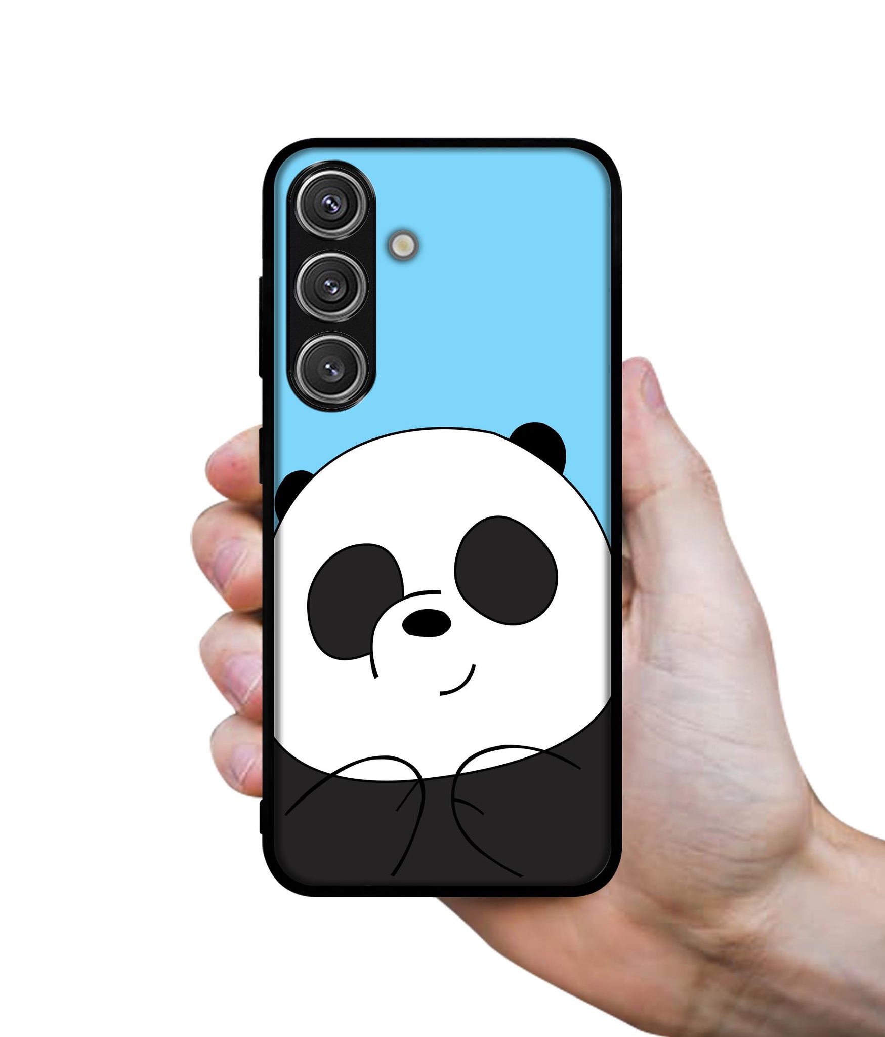 Cute Panda Design Designer 2D Printed Back Case Cover for Samsung Galaxy S25 Plus 5G