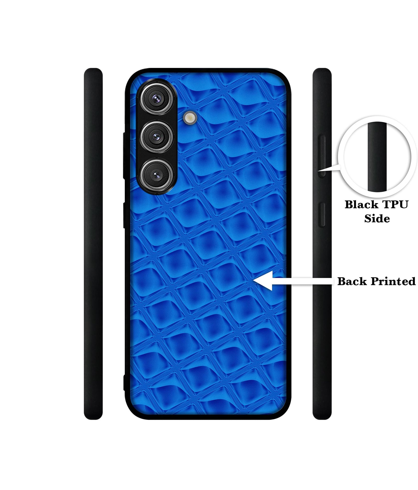Blue Diamond Design Designer 2D Printed Back Case Cover for Samsung Galaxy S25 Plus 5G