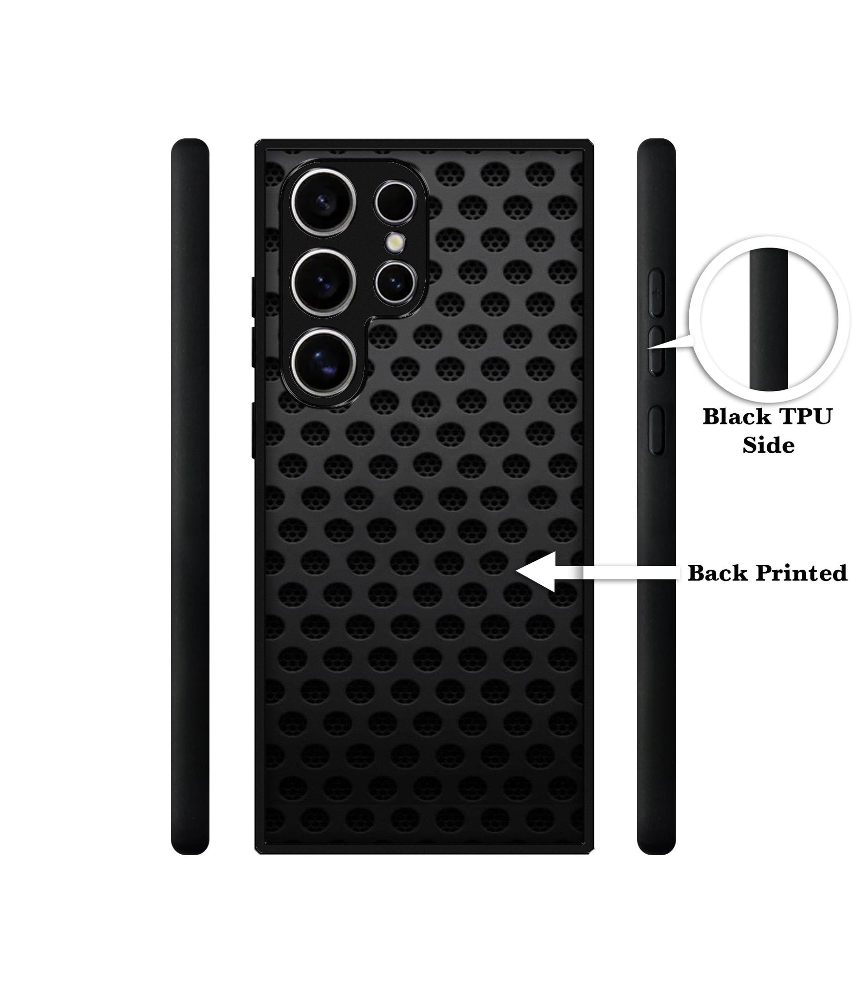 Black Circle Design Designer 2D Printed Back Case Cover for Samsung Galaxy S25 Ultra 5G