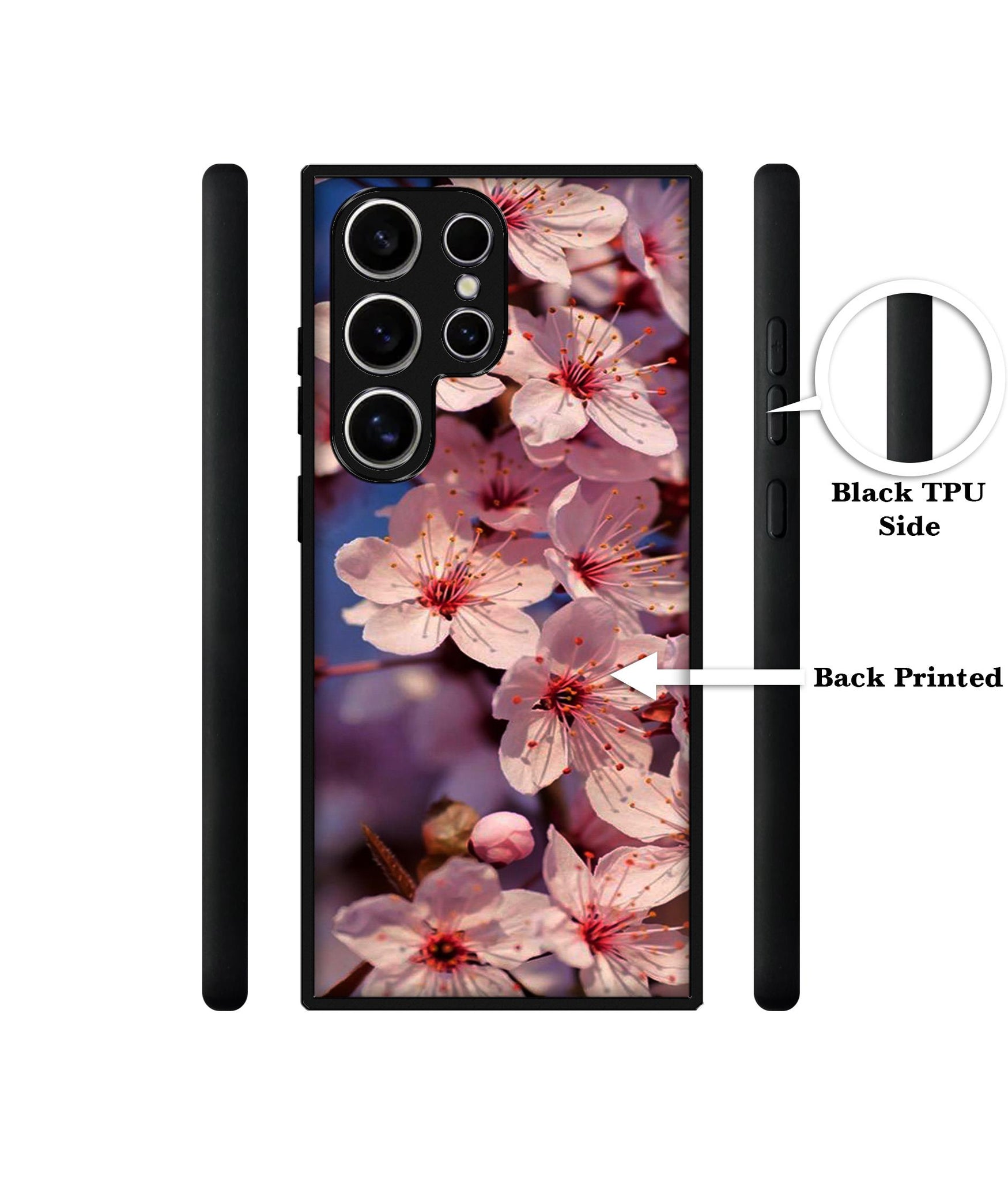 Pink Flowers Pattern Design Designer 2D Printed Back Case Cover for Samsung Galaxy S25 Ultra 5G