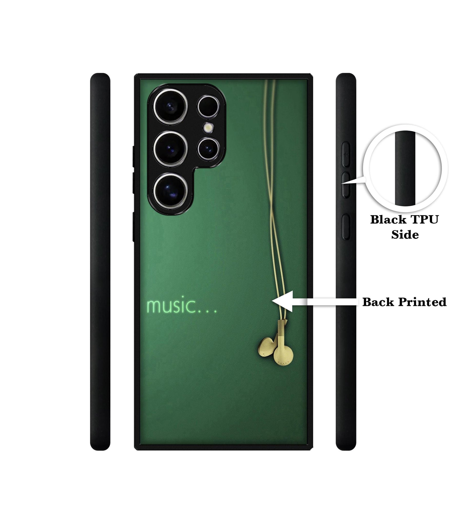 Headphone Music Design Designer 2D Printed Back Case Cover for Samsung Galaxy S25 Ultra 5G