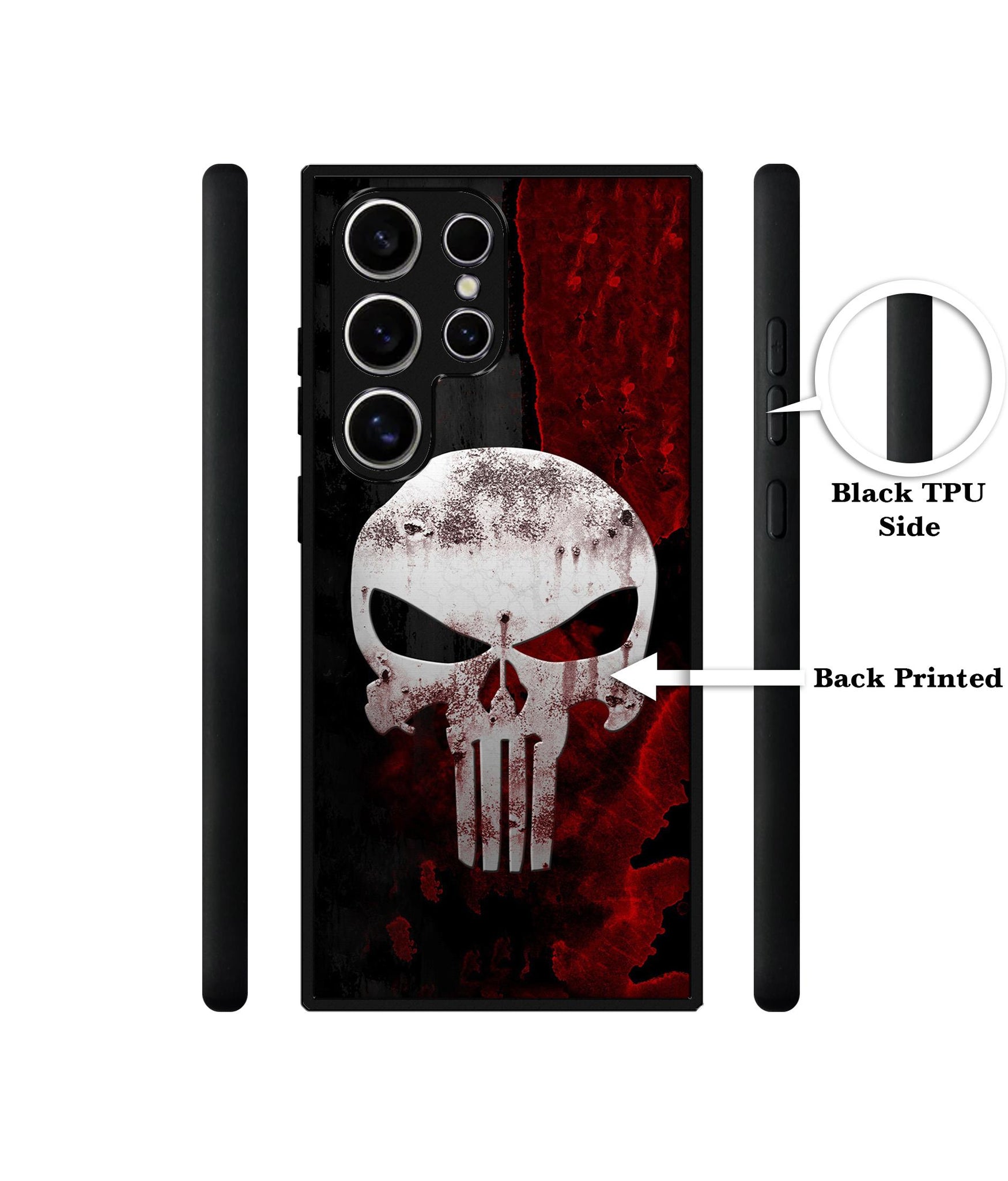 Punisher Skull Design Designer 2D Printed Back Case Cover for Samsung Galaxy S25 Ultra 5G
