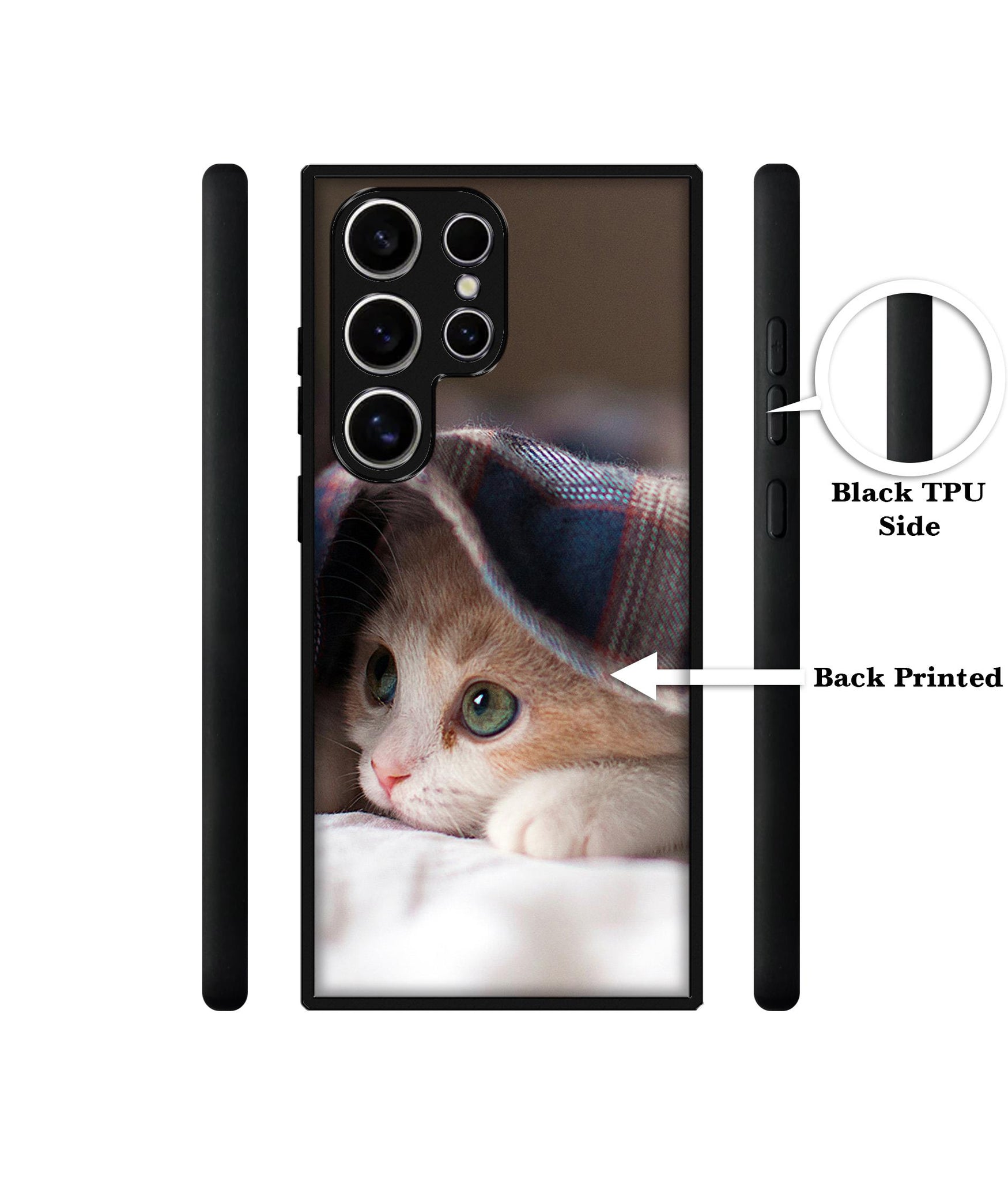 Sleepy Kitten Design Designer 2D Printed Back Case Cover for Samsung Galaxy S25 Ultra 5G