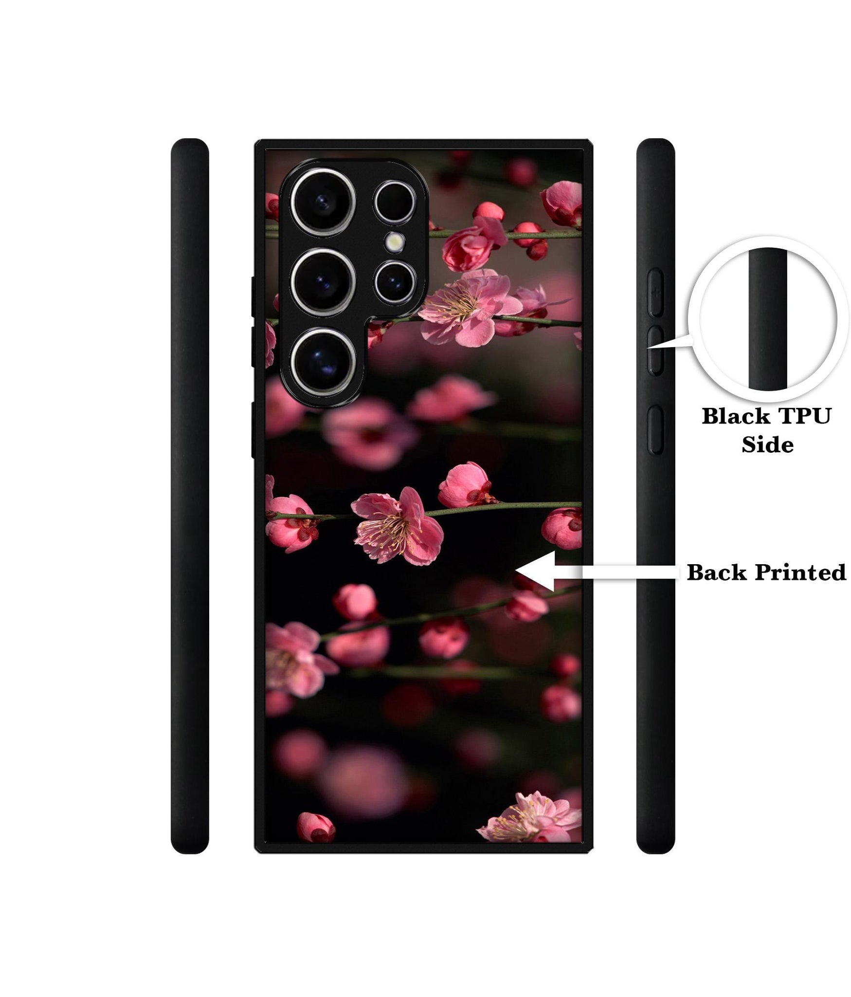 Pink Flowers Design Designer 2D Printed Back Case Cover for Samsung Galaxy S25 Ultra 5G