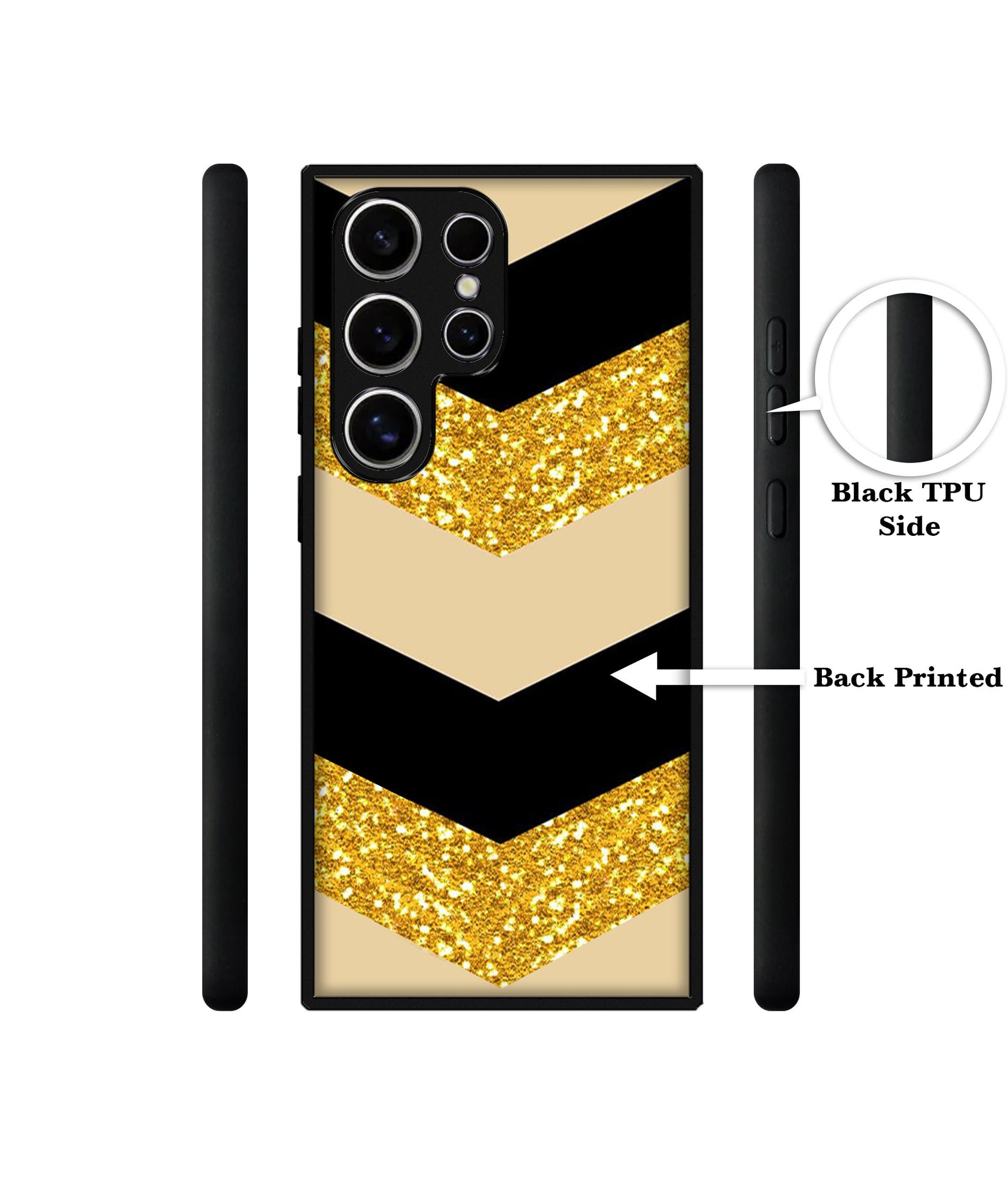 Black & Gold Design Designer 2D Printed Back Case Cover for Samsung Galaxy S25 Ultra 5G