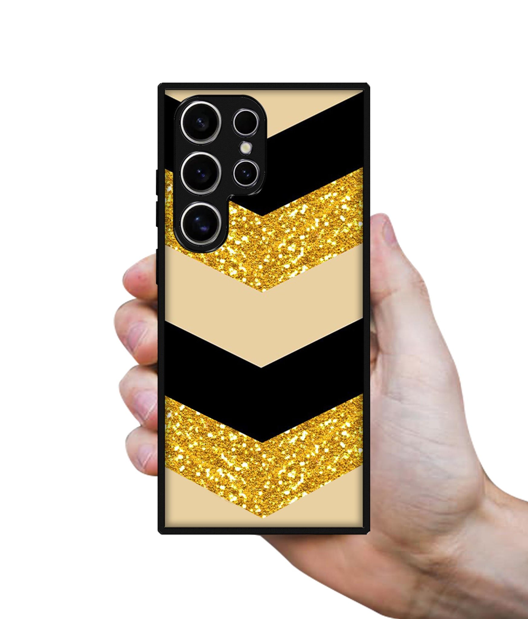 Black & Gold Design Designer 2D Printed Back Case Cover for Samsung Galaxy S25 Ultra 5G