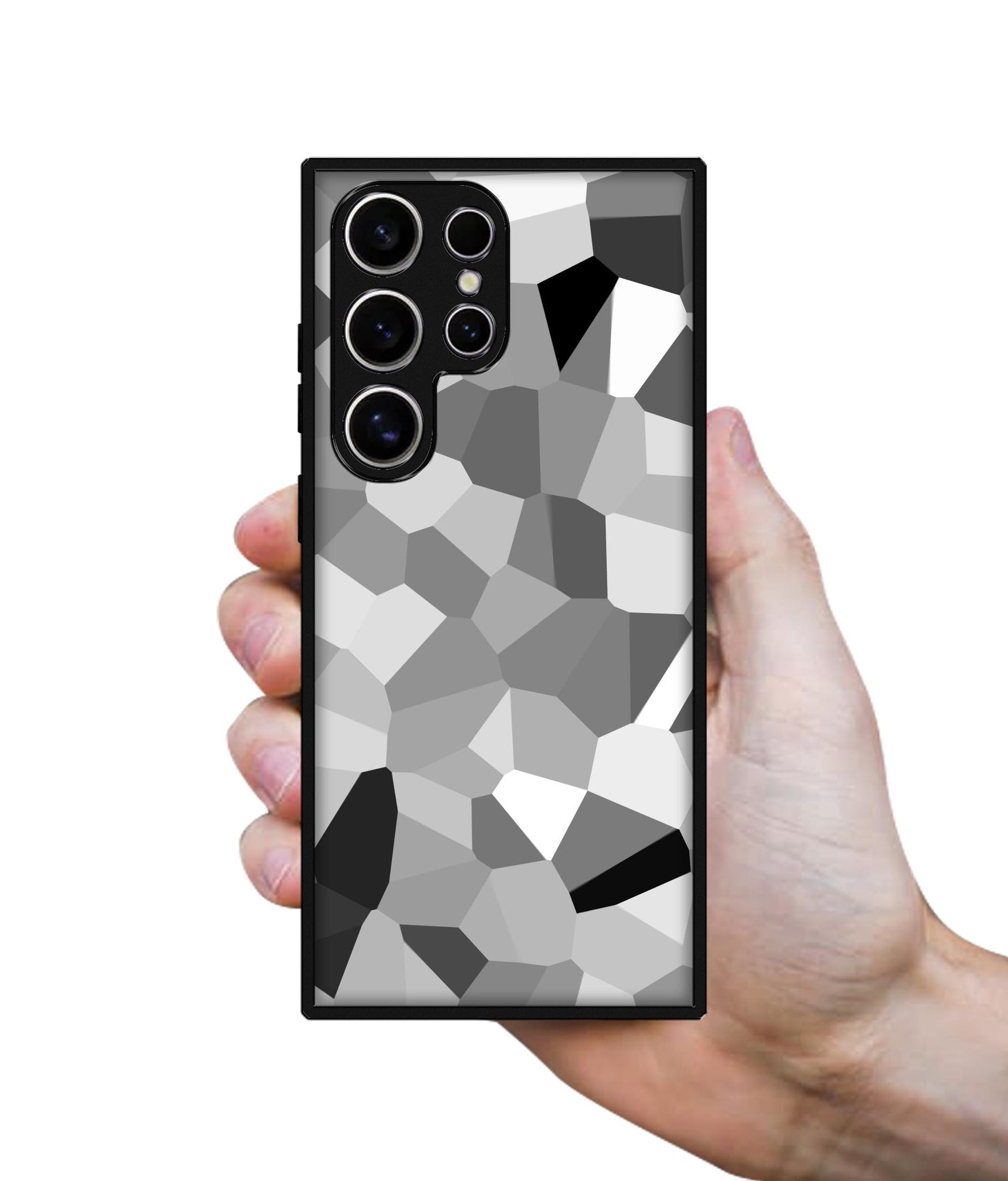 Black & White Mathematical Shape Design Designer 2D Printed Back Case Cover for Samsung Galaxy S25 Ultra 5G
