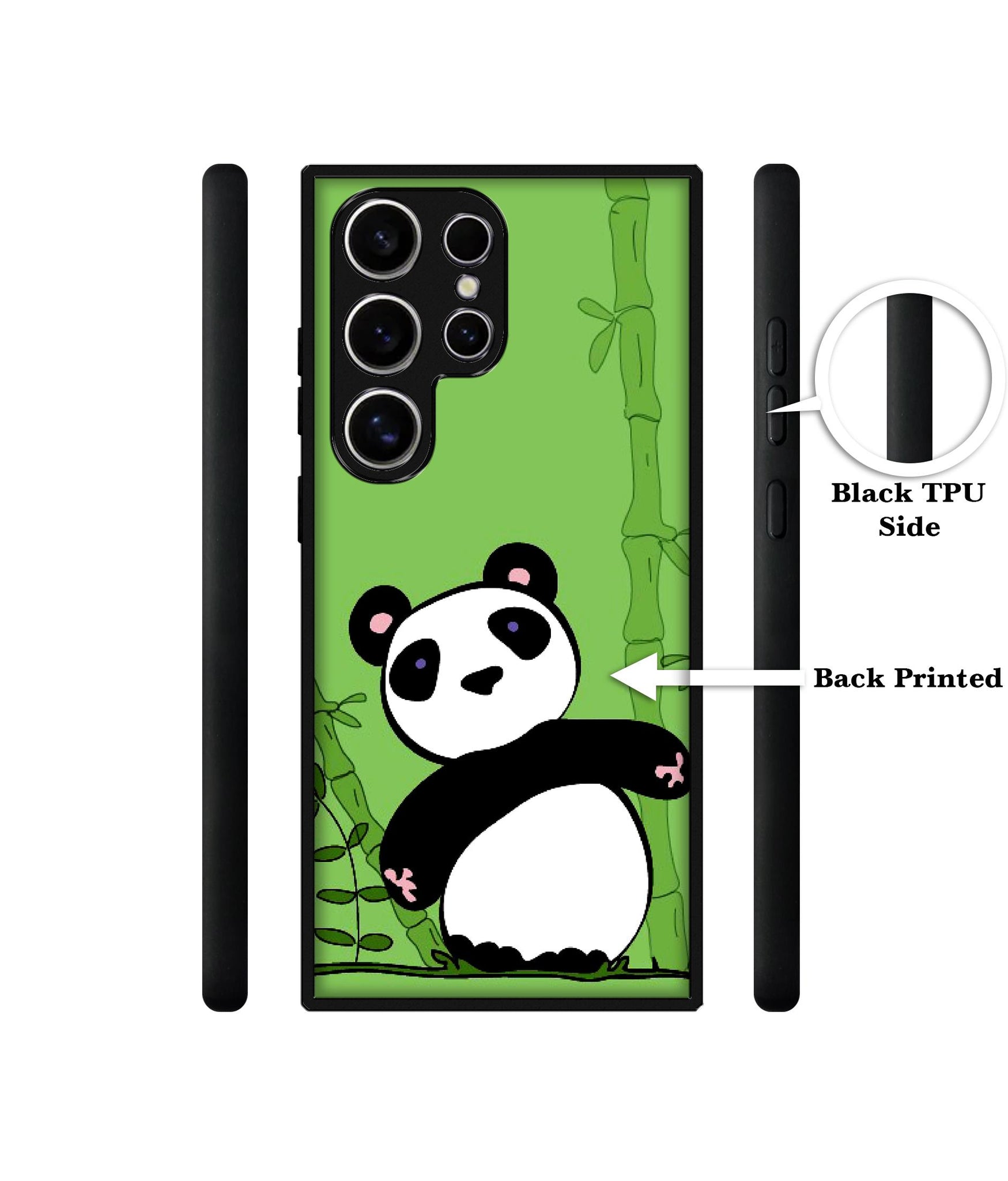 Panda with Bamboo Design Designer 2D Printed Back Case Cover for Samsung Galaxy S25 Ultra 5G