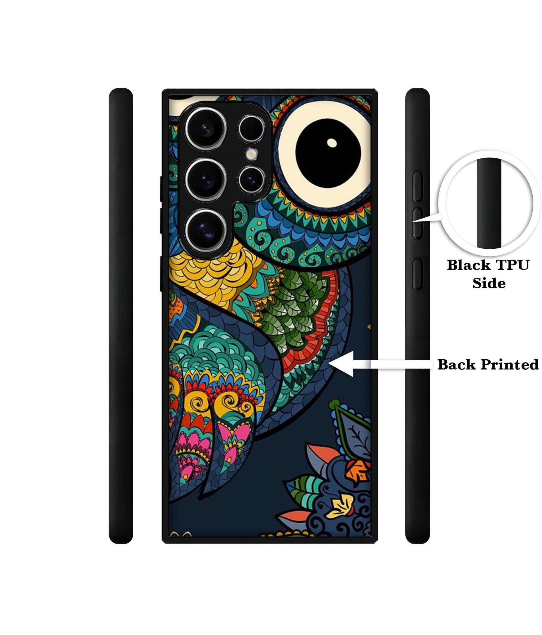 Owl Illustration Design Designer 2D Printed Back Case Cover for Samsung Galaxy S25 Ultra 5G