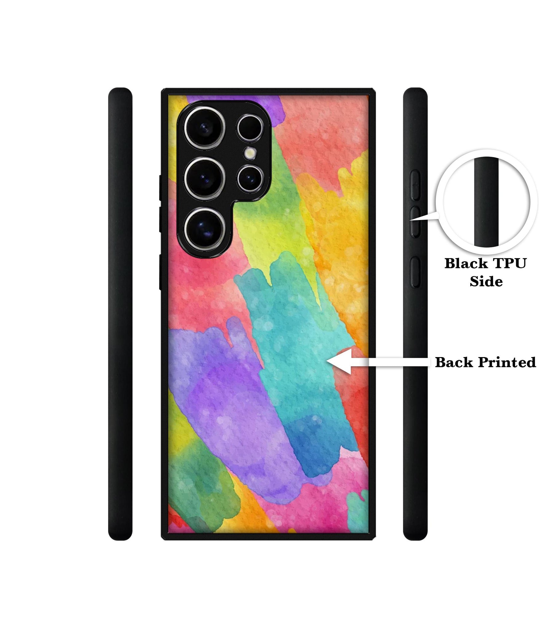 Water Paint Colorful Abstract Design Designer 2D Printed Back Case Cover for Samsung Galaxy S25 Ultra 5G