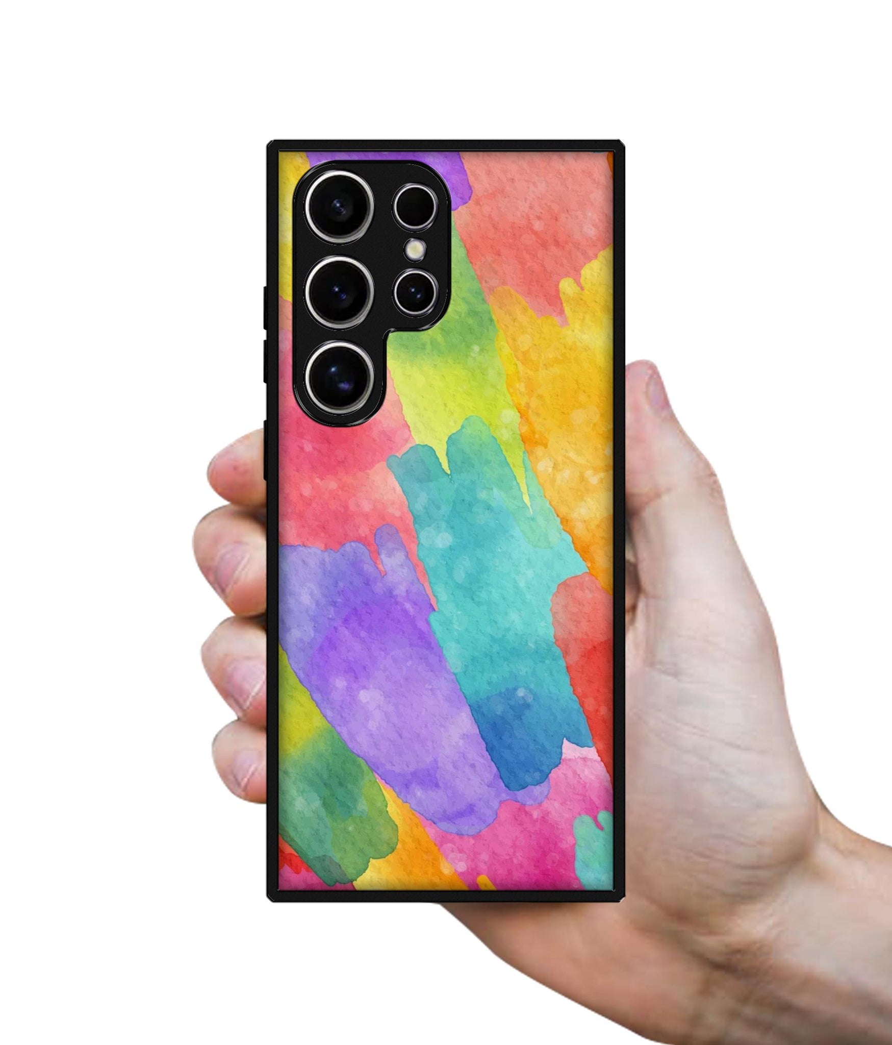 Water Paint Colorful Abstract Design Designer 2D Printed Back Case Cover for Samsung Galaxy S25 Ultra 5G