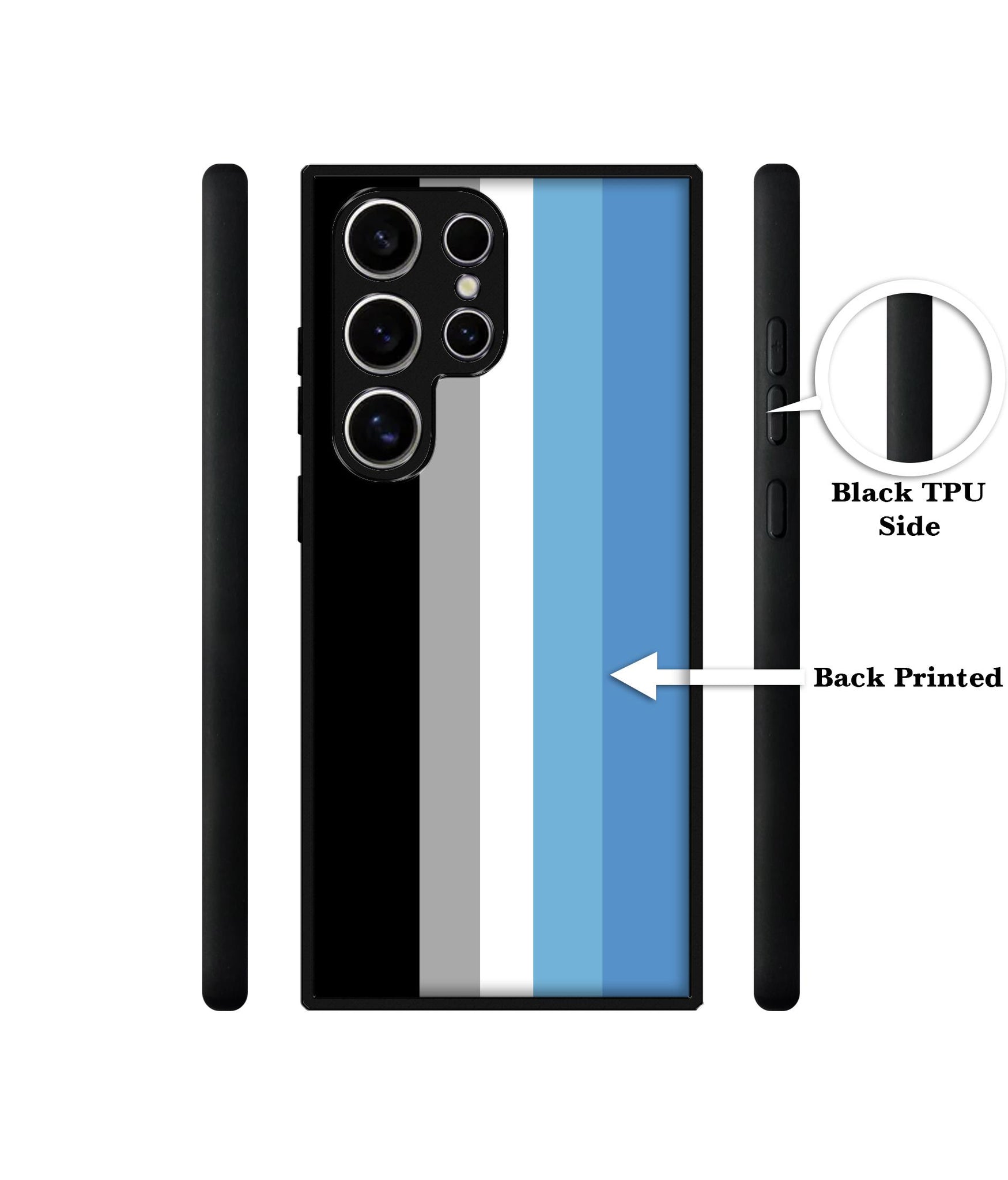 White and Blue Lines Design Designer 2D Printed Back Case Cover for Samsung Galaxy S25 Ultra 5G