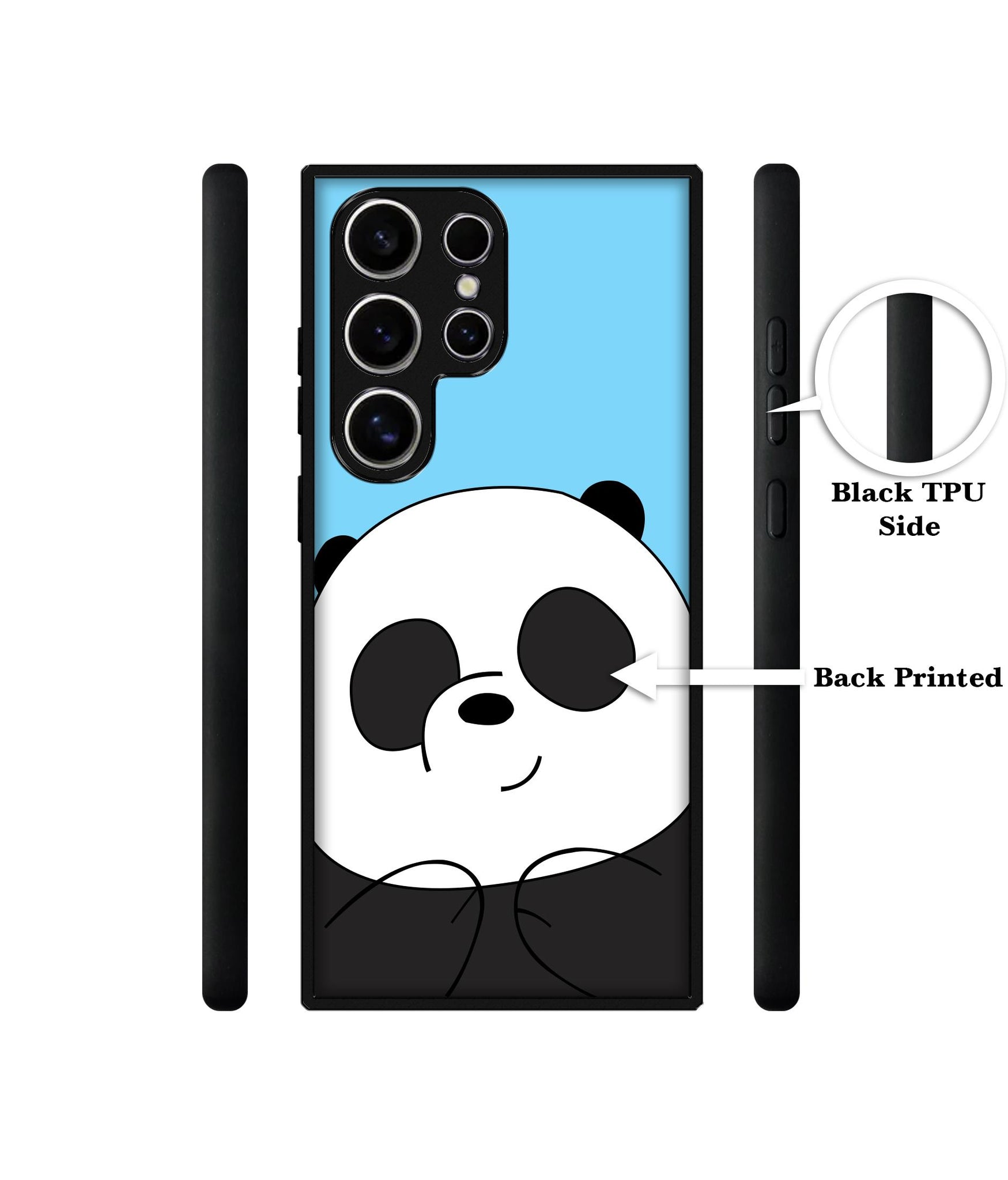 Cute Panda Design Designer 2D Printed Back Case Cover for Samsung Galaxy S25 Ultra 5G