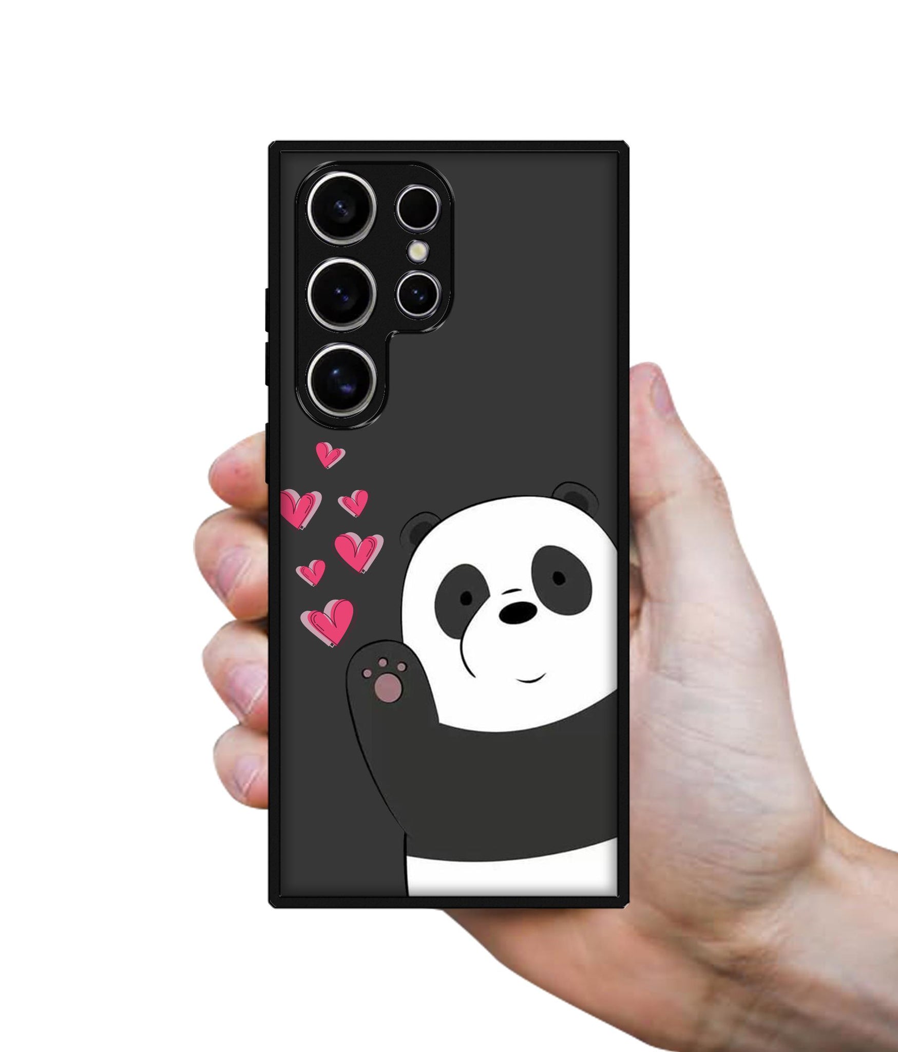 Love Panda Design Designer 2D Printed Back Case Cover for Samsung Galaxy S25 Ultra 5G
