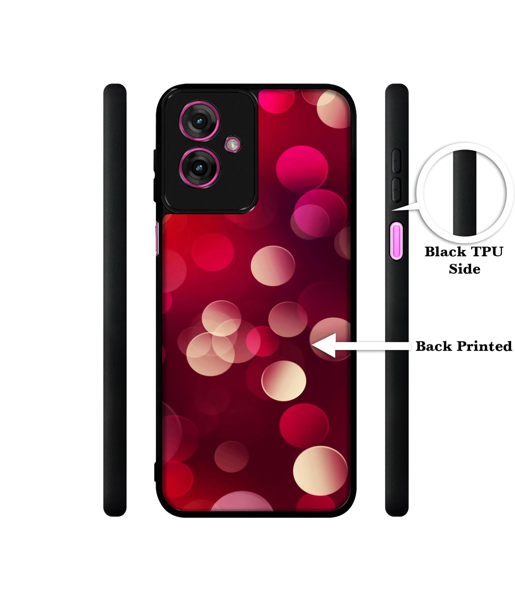 3D Circles Design Designer 2D Printed Back Case Cover for Motorola Moto G55 5G