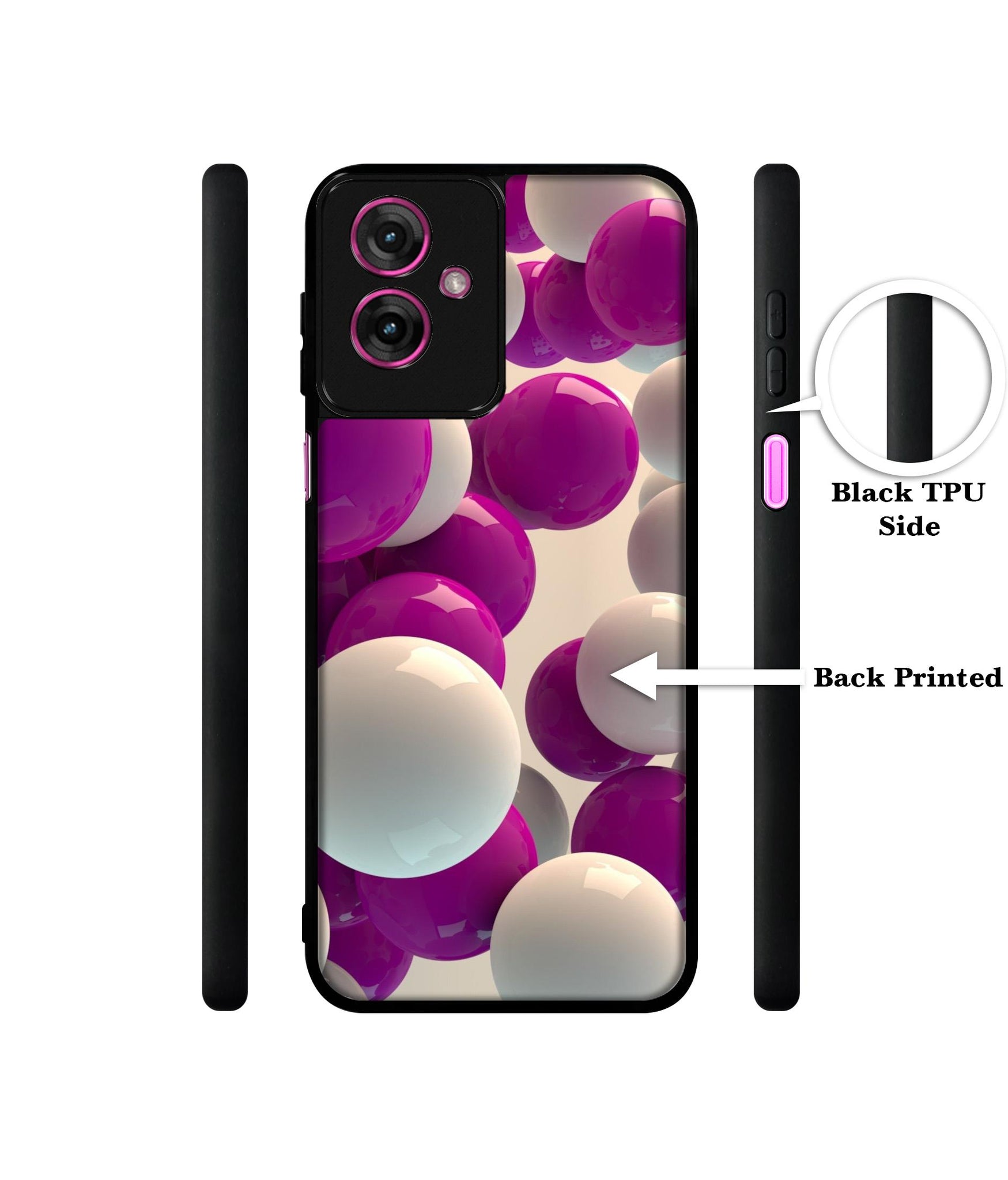 3D Balloons Design Designer 2D Printed Back Case Cover for Motorola Moto G55 5G