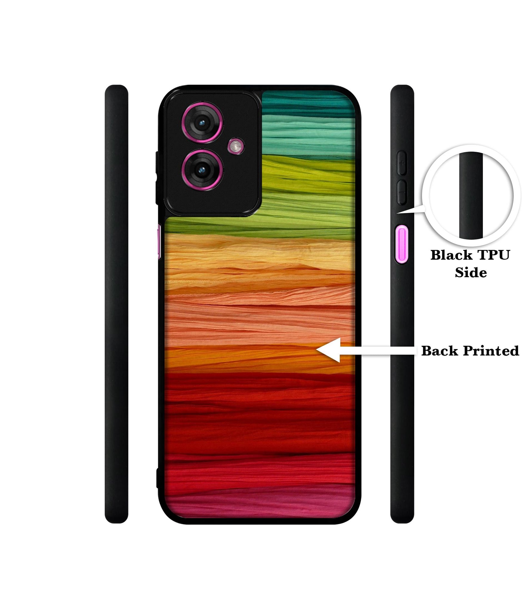 Colorful Thread Design Designer 2D Printed Back Case Cover for Motorola Moto G55 5G