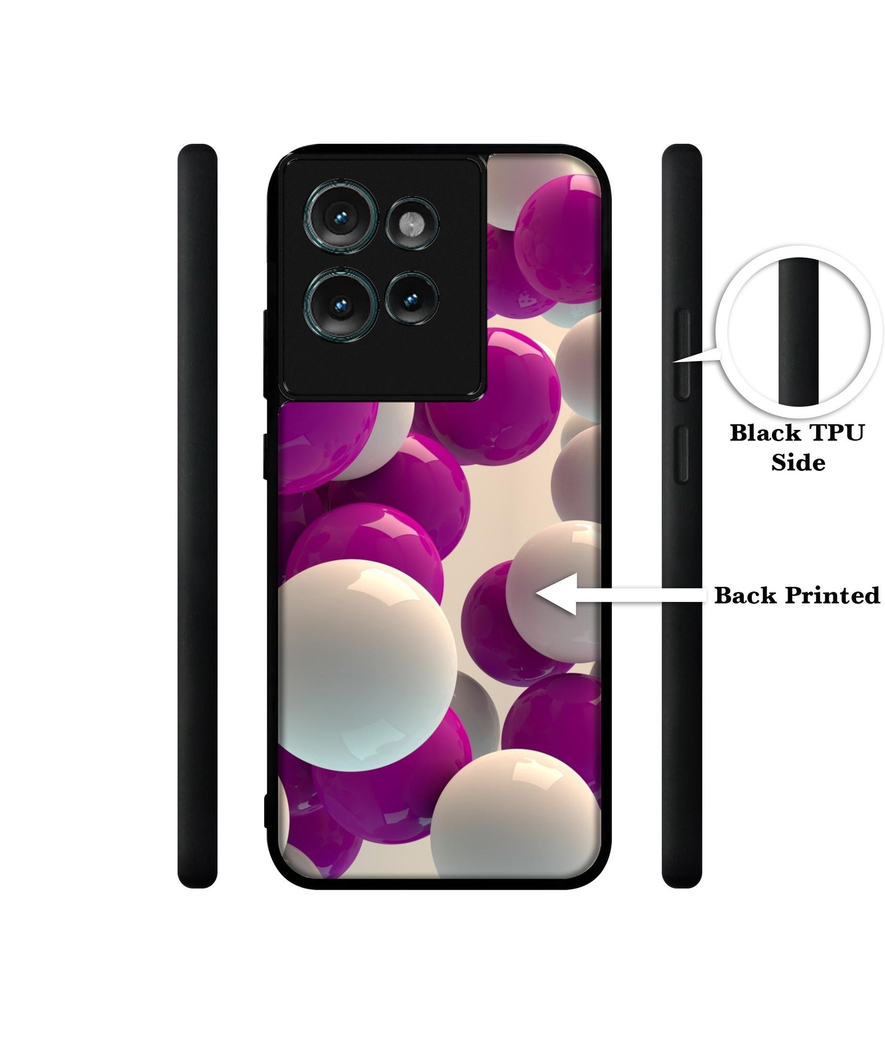 3D Balloons Design Designer 2D Printed Back Case Cover for Motorola Moto Edge 50 5G