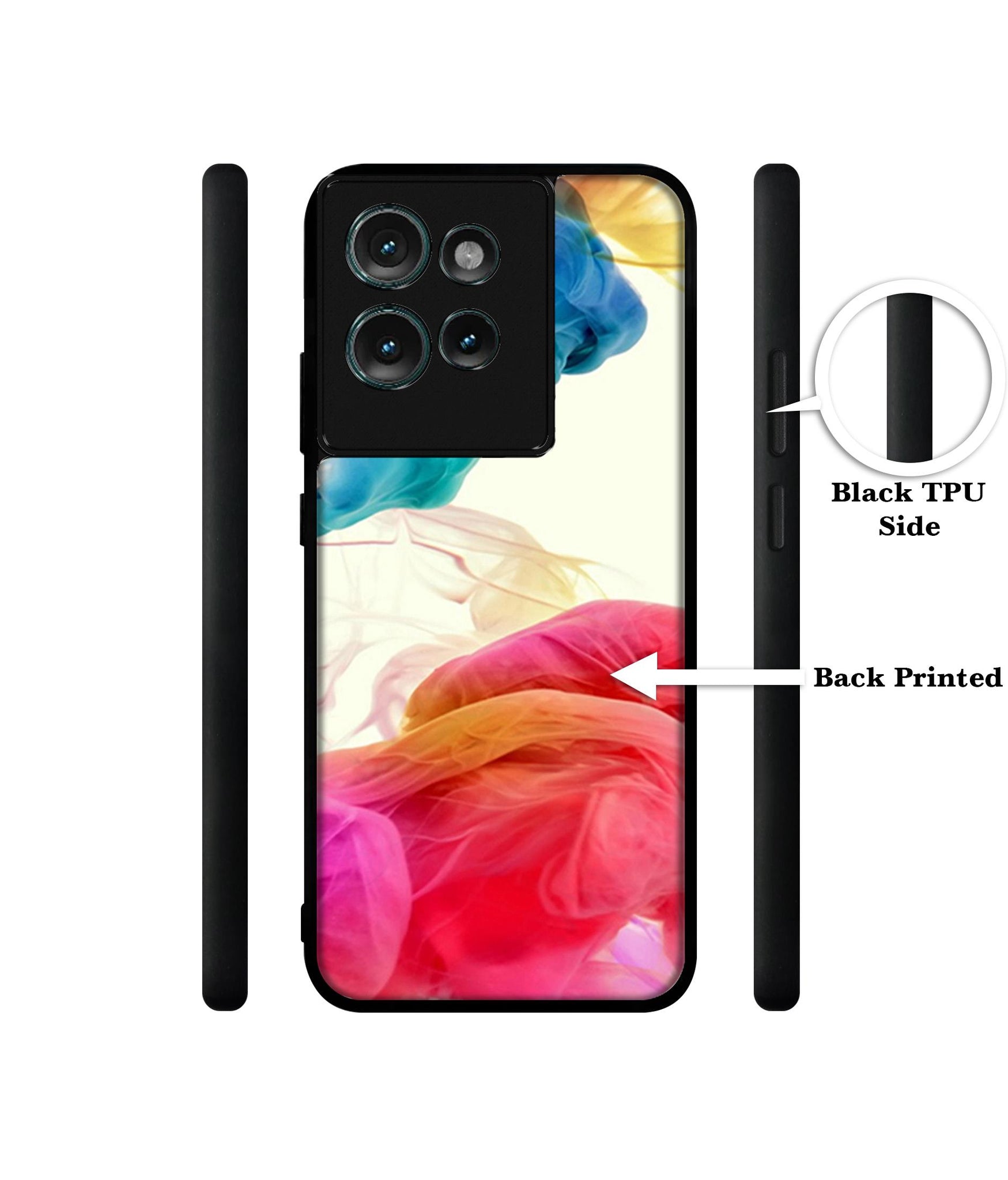 Colored Smoke Design Designer 2D Printed Back Case Cover for Motorola Moto Edge 50 5G