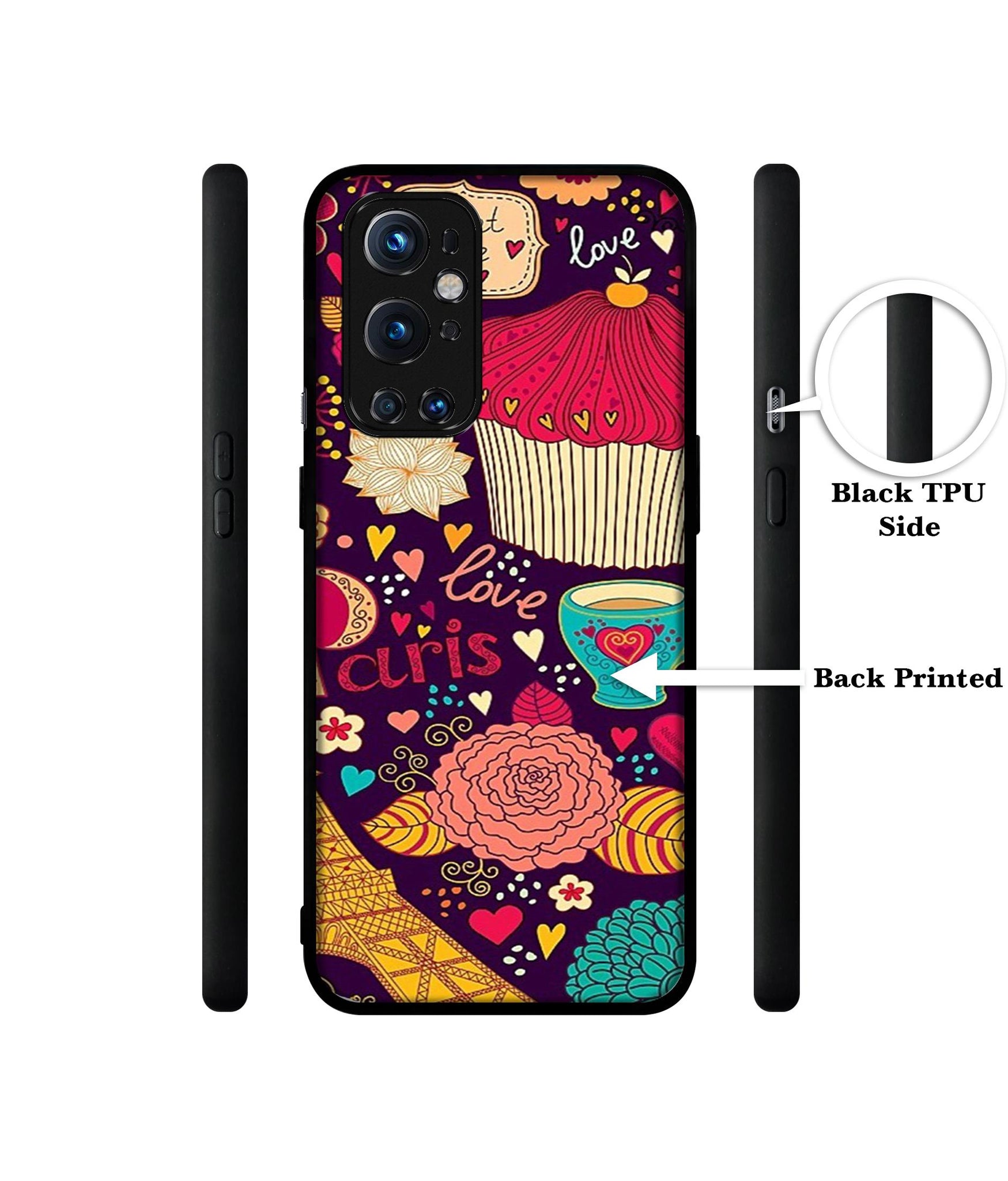 Paris Flower Love Design Designer 2D Printed Back Case Cover for OnePlus 9 Pro 5G