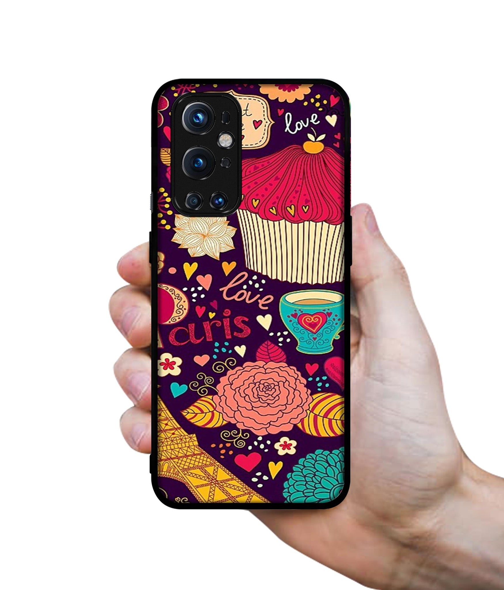 Paris Flower Love Design Designer 2D Printed Back Case Cover for OnePlus 9 Pro 5G