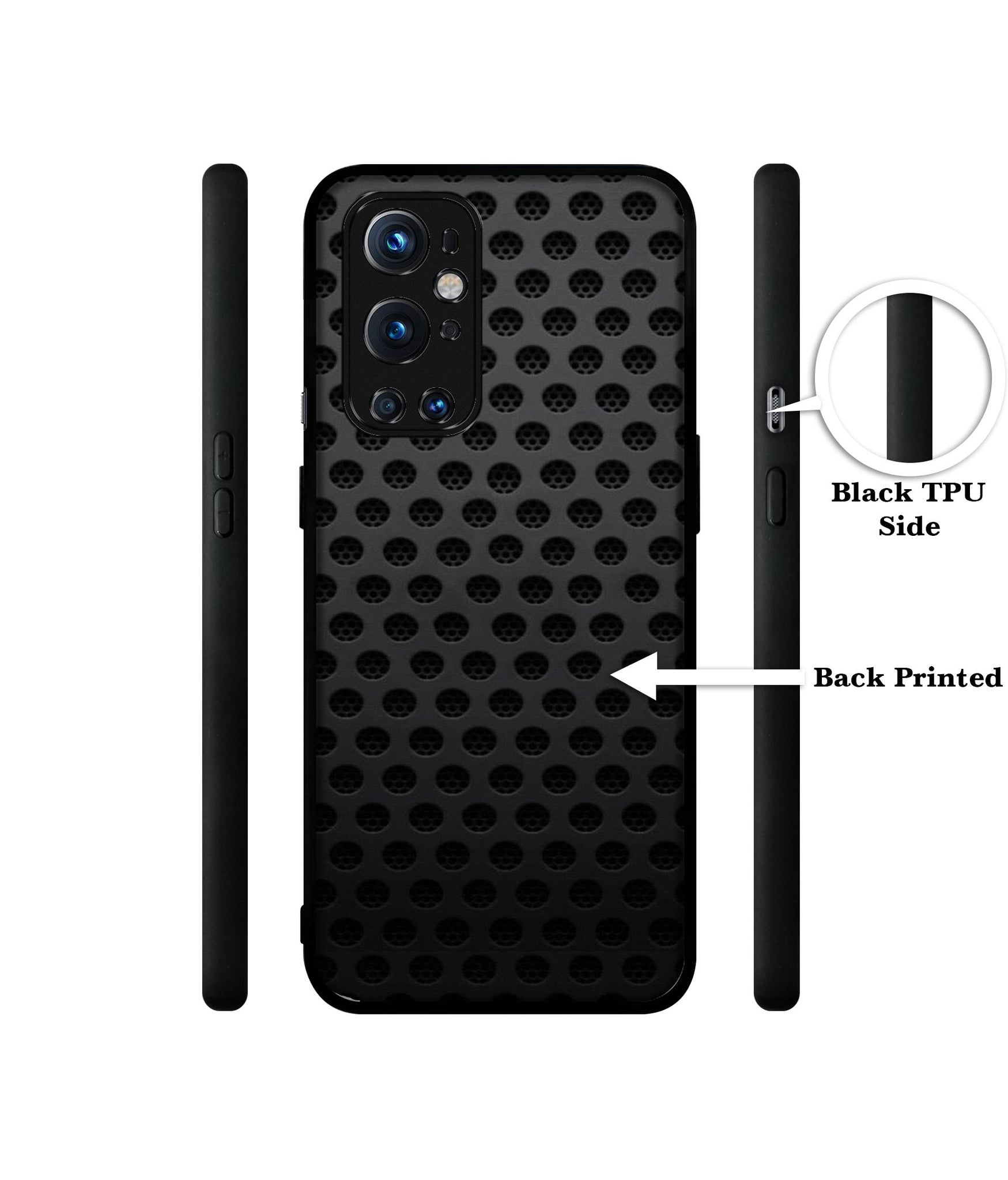 Black Circle Design Designer 2D Printed Back Case Cover for OnePlus 9 Pro 5G