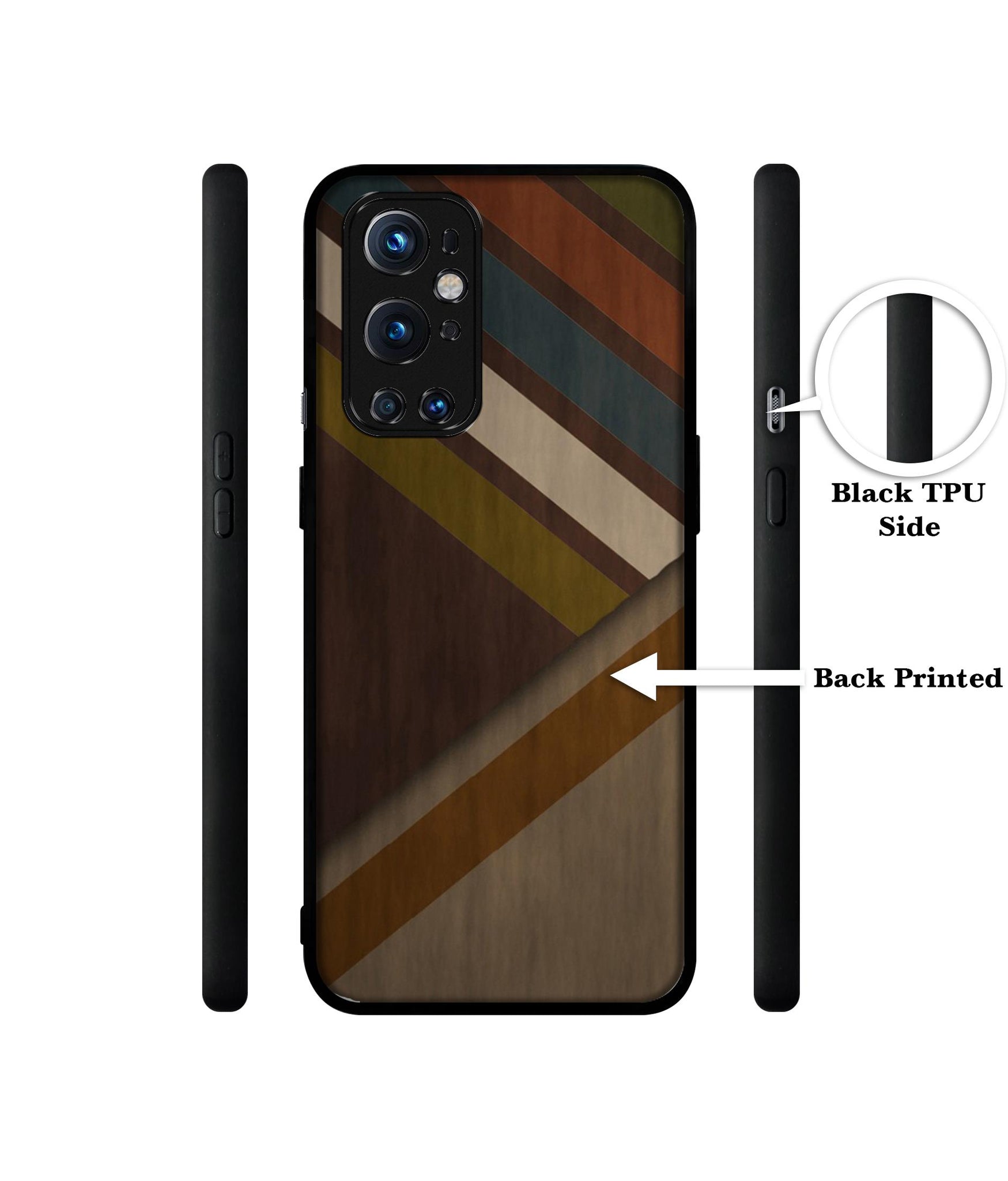Colorful Wooden Pattern Design Designer 2D Printed Back Case Cover for OnePlus 9 Pro 5G