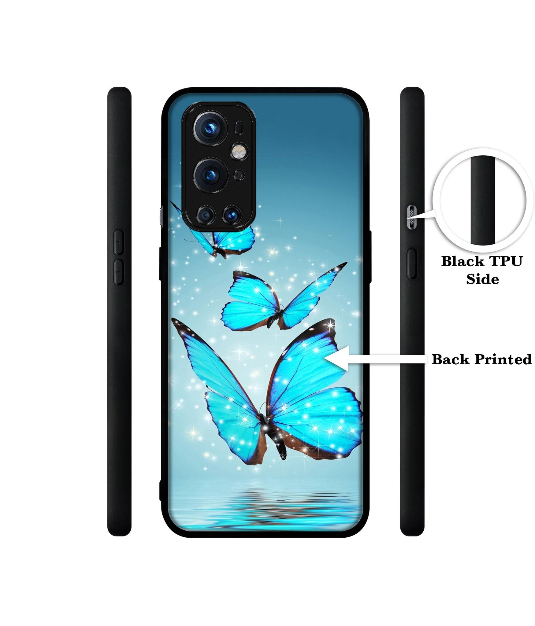 Flying Butterflies Design Designer 2D Printed Back Case Cover for OnePlus 9 Pro 5G