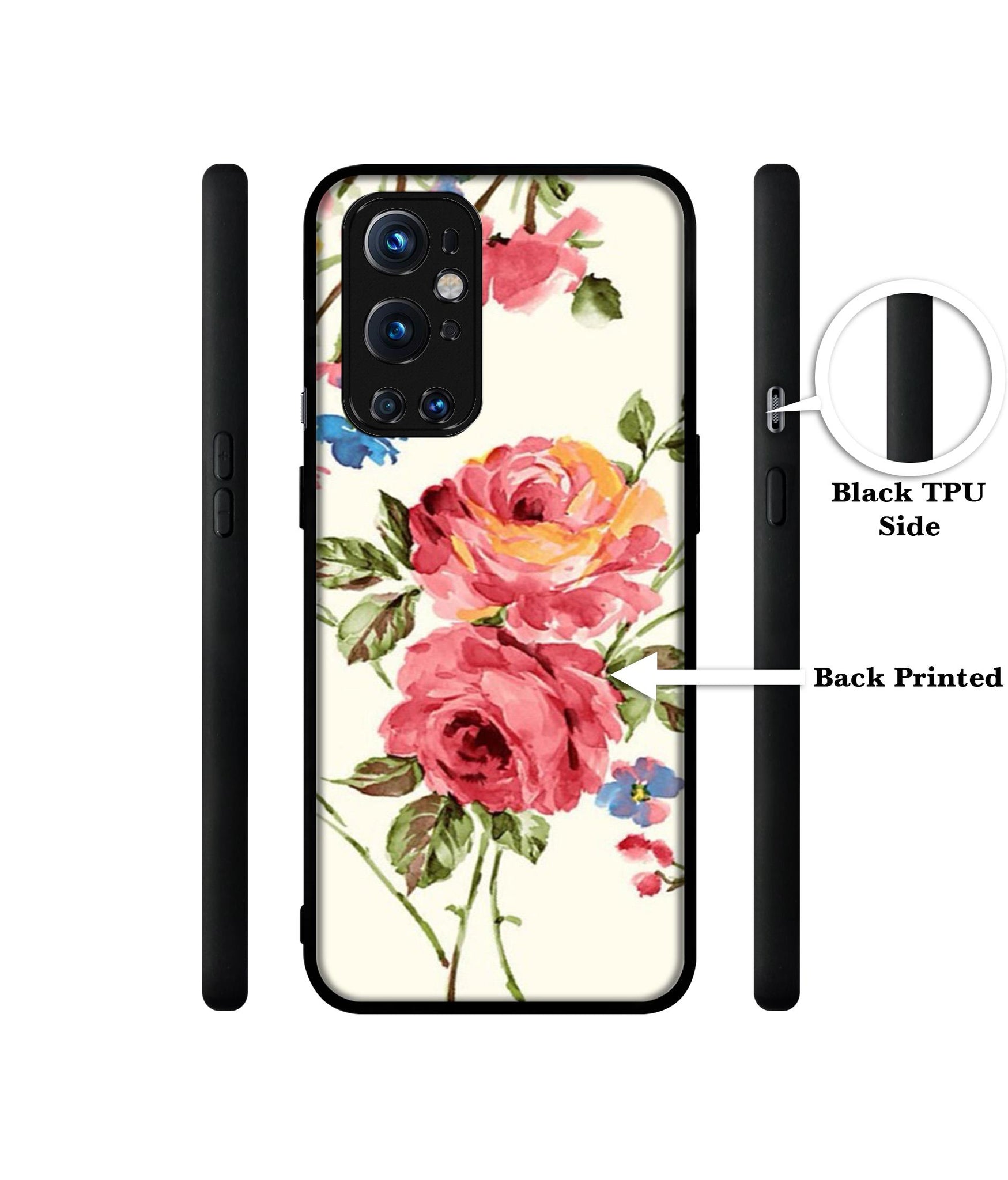 Vintage Painting Flower Design Designer 2D Printed Back Case Cover for OnePlus 9 Pro 5G