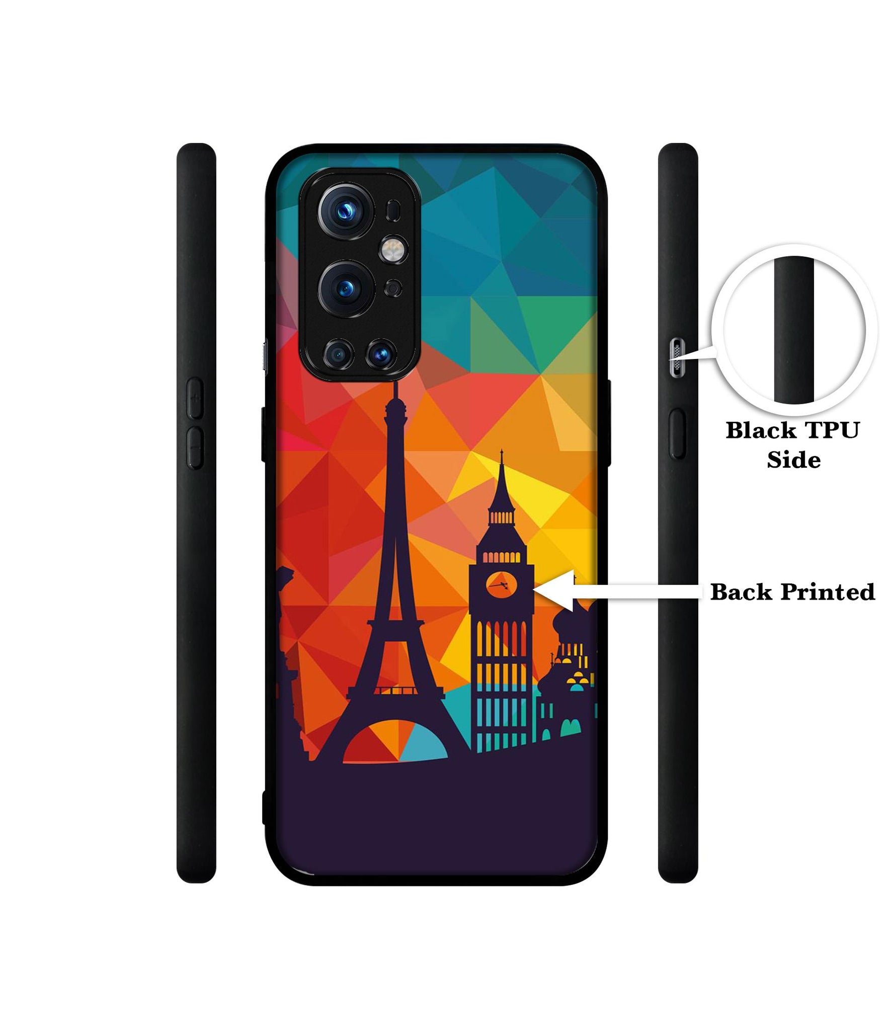 Colored Paris Design Designer 2D Printed Back Case Cover for OnePlus 9 Pro 5G