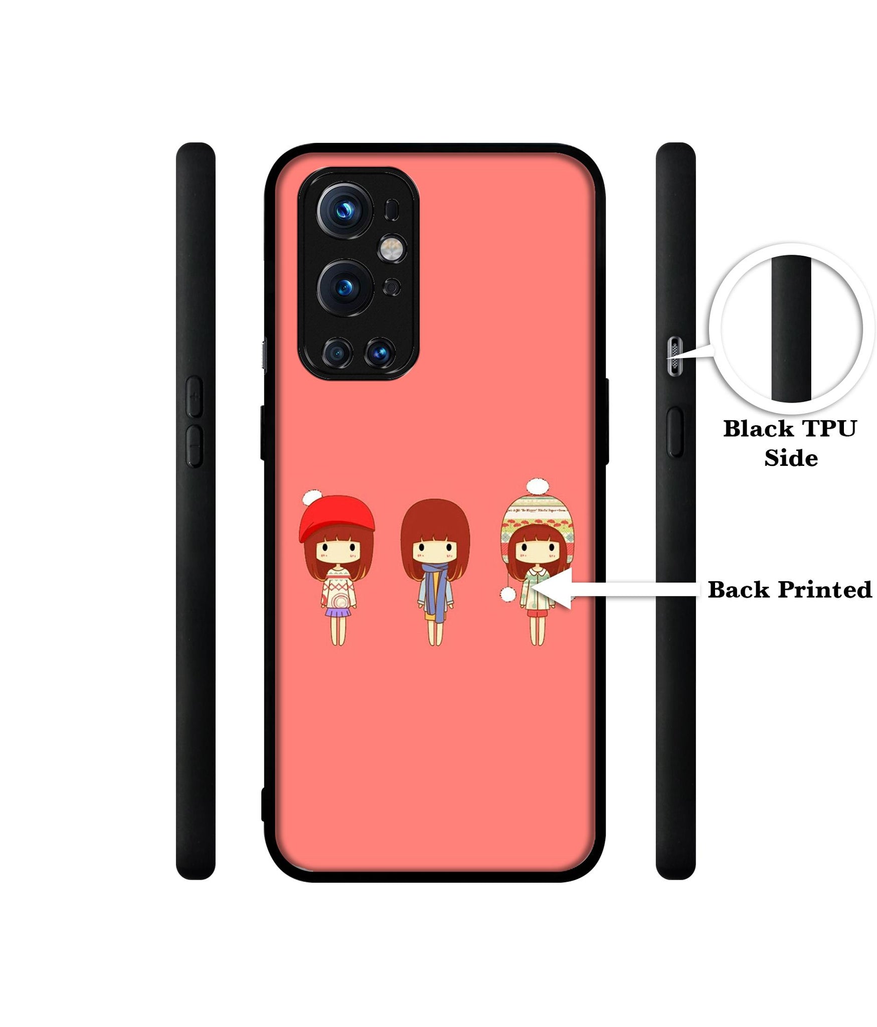 Cute Girls Design Designer 2D Printed Back Case Cover for OnePlus 9 Pro 5G