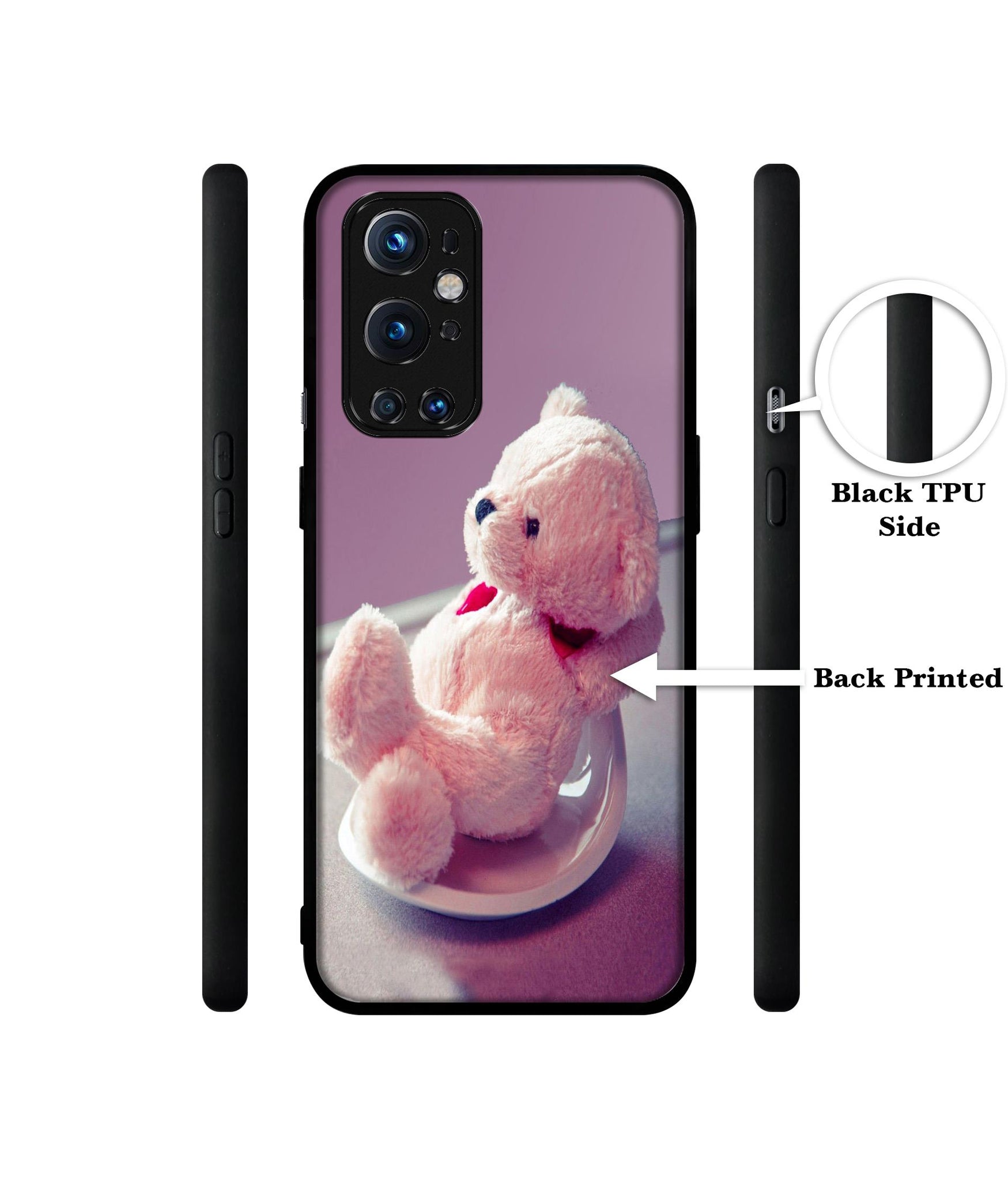 Cute Teddy Bear Design Designer 2D Printed Back Case Cover for OnePlus 9 Pro 5G