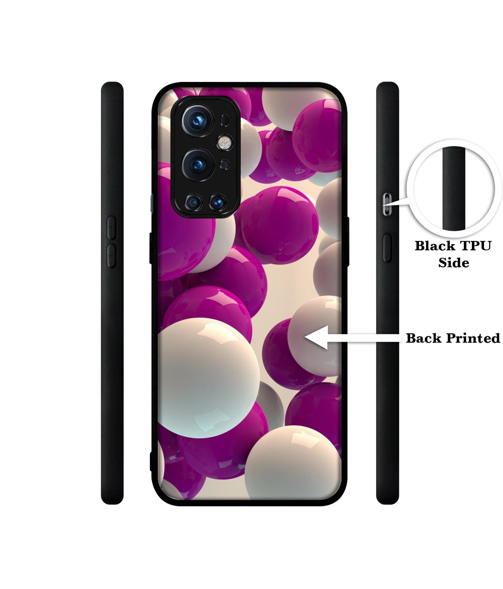 3D Balloons Design Designer 2D Printed Back Case Cover for OnePlus 9 Pro 5G