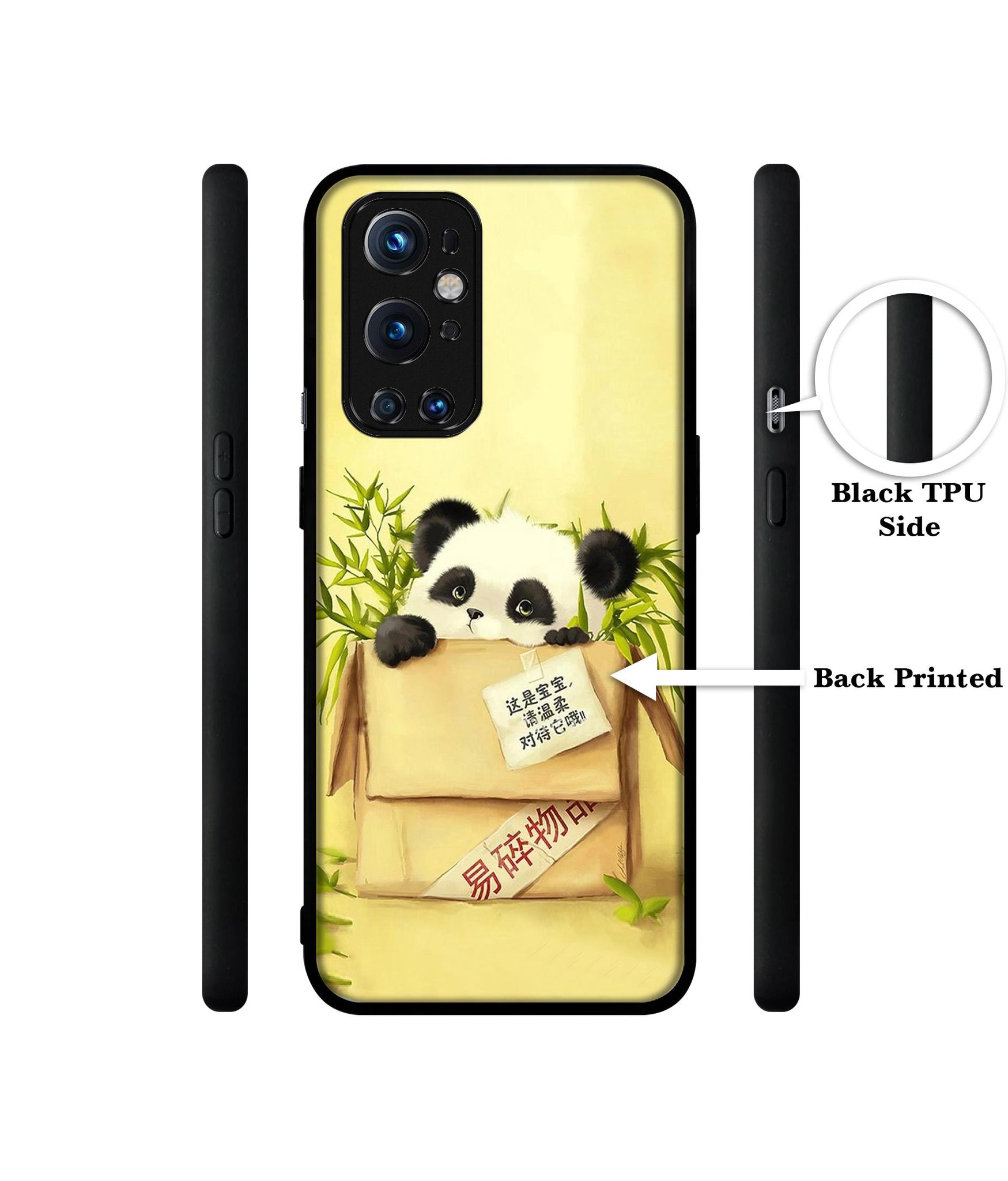 Panda In Box Design Designer 2D Printed Back Case Cover for OnePlus 9 Pro 5G