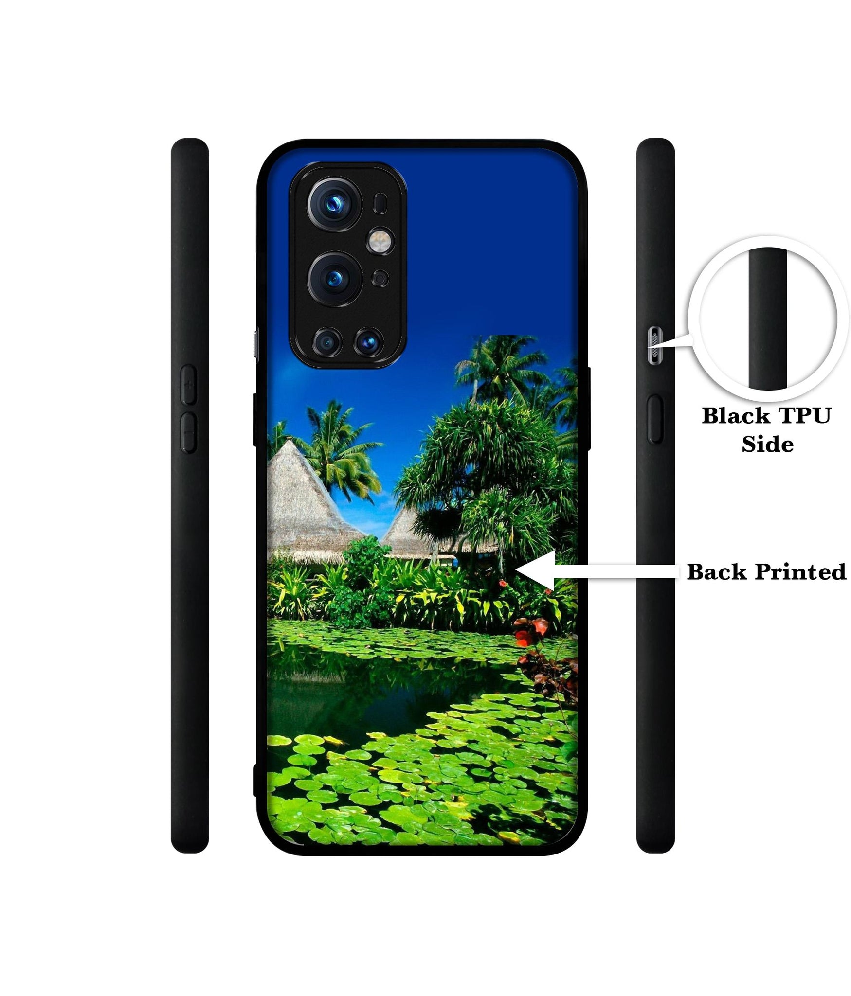 Tropics Water Design Designer 2D Printed Back Case Cover for OnePlus 9 Pro 5G