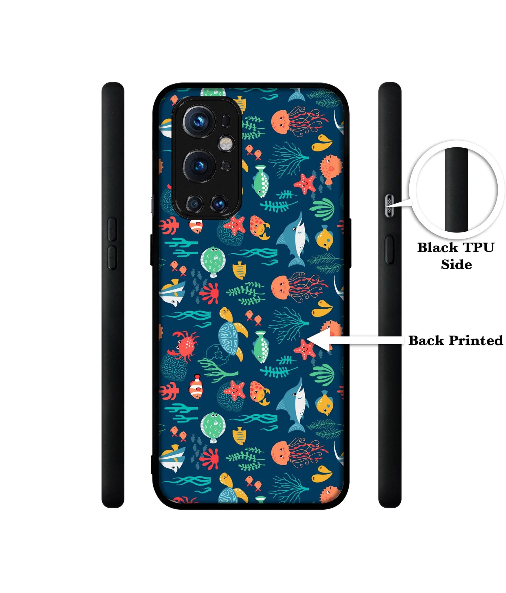 Aquarium Texture Design Designer 2D Printed Back Case Cover for OnePlus 9 Pro 5G