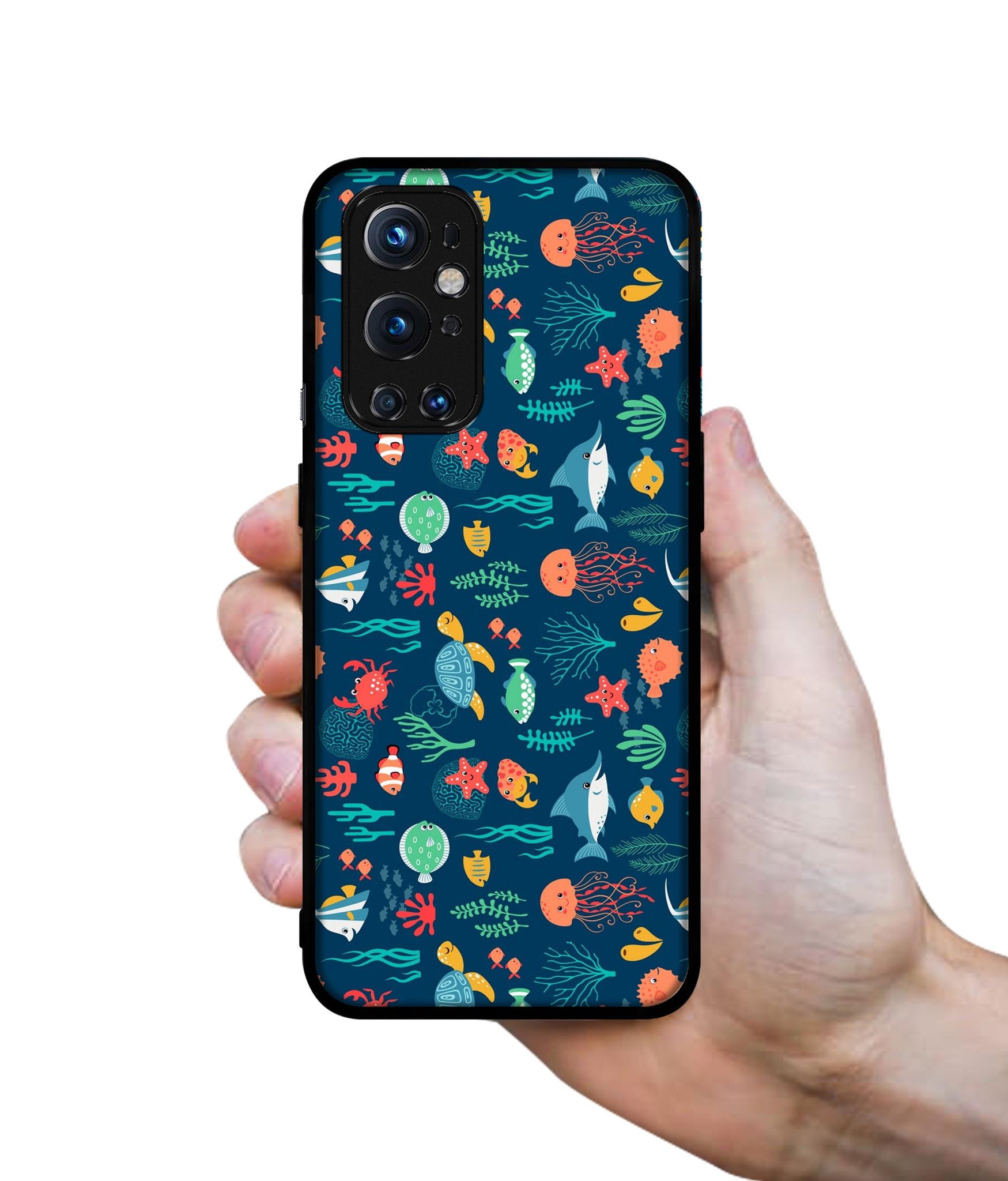 Aquarium Texture Design Designer 2D Printed Back Case Cover for OnePlus 9 Pro 5G