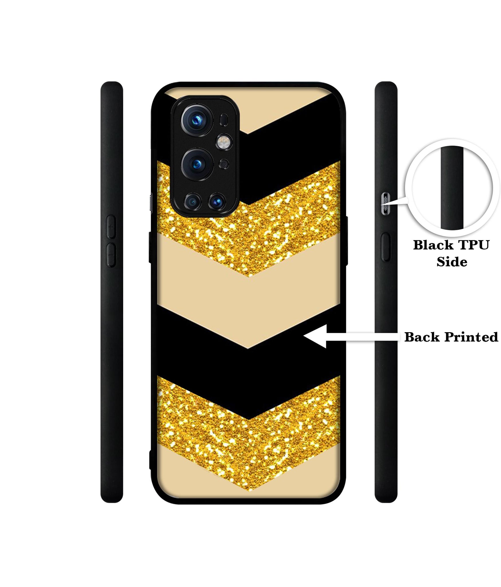 Black & Gold Design Designer 2D Printed Back Case Cover for OnePlus 9 Pro 5G