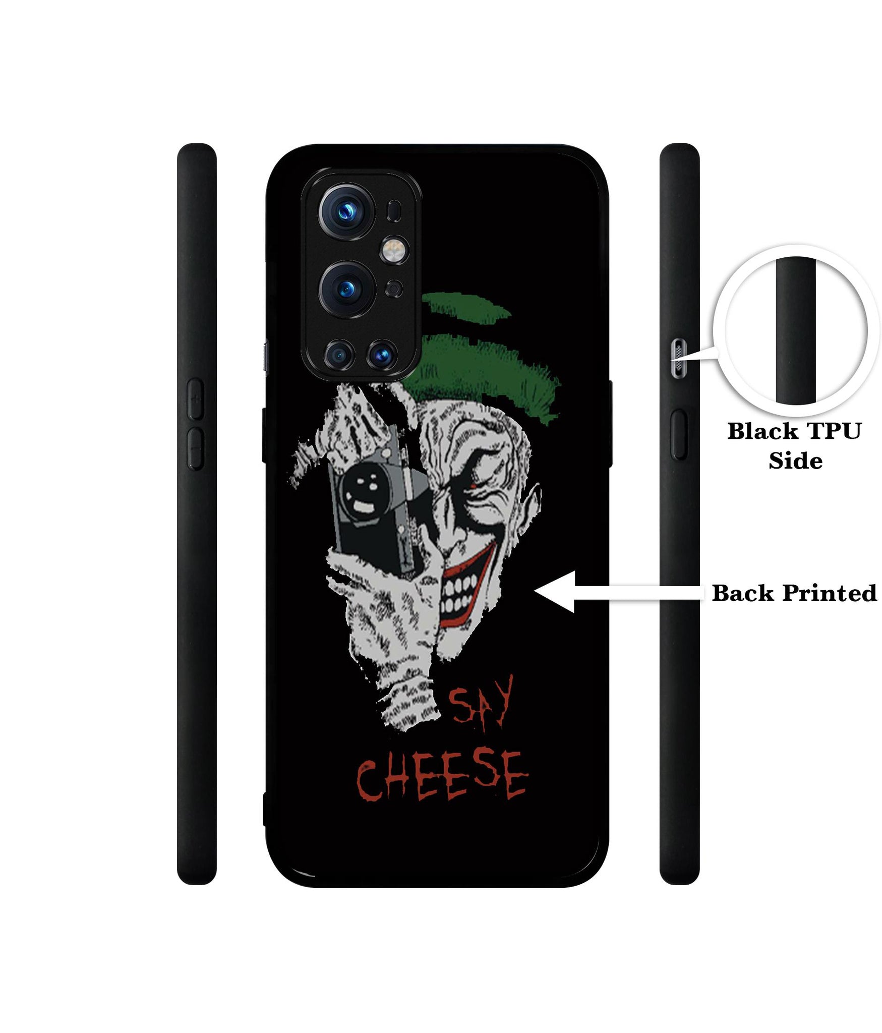 Joker Say Cheese Design Designer 2D Printed Back Case Cover for OnePlus 9 Pro 5G