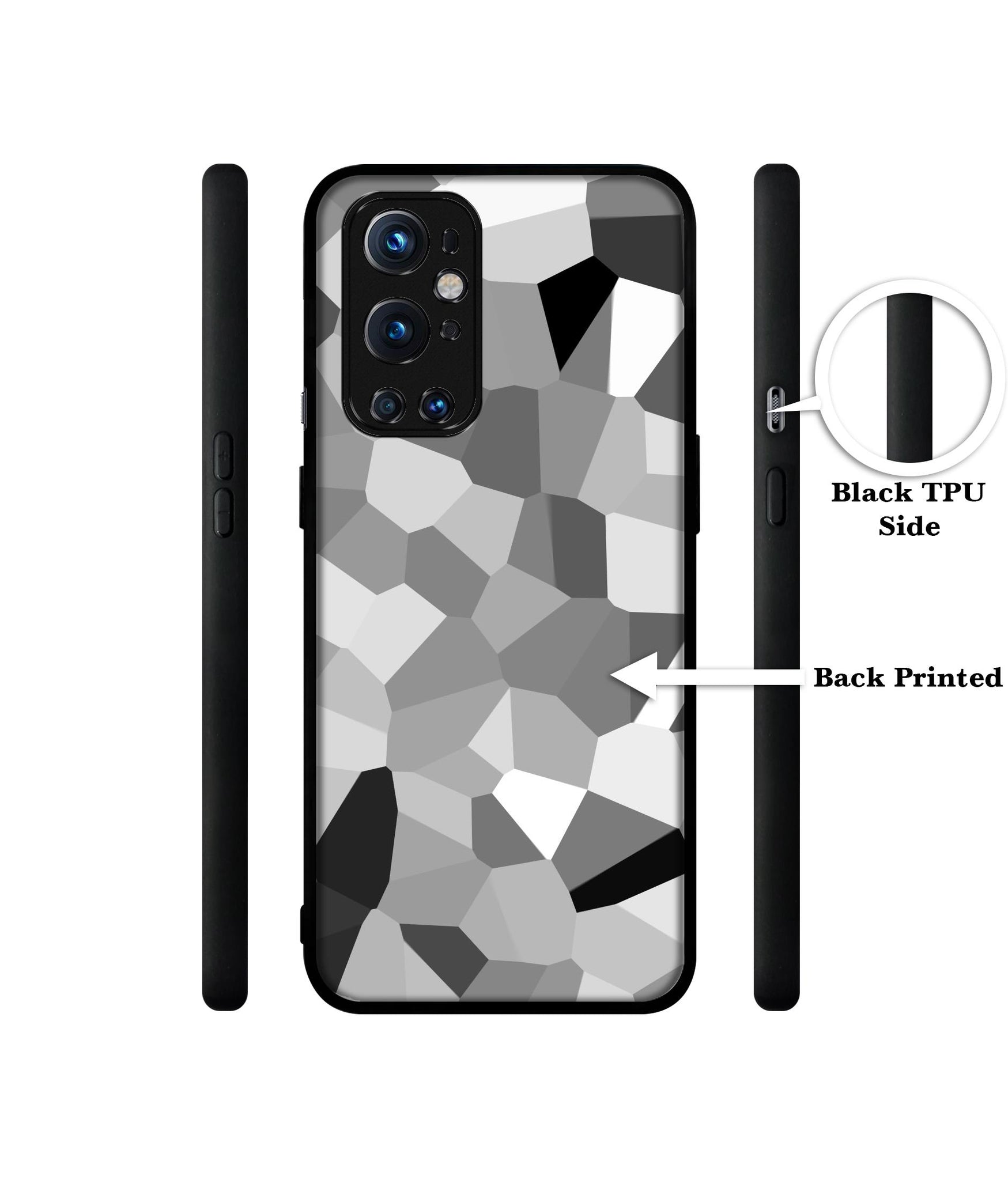 Black & White Mathematical Shape Design Designer 2D Printed Back Case Cover for OnePlus 9 Pro 5G