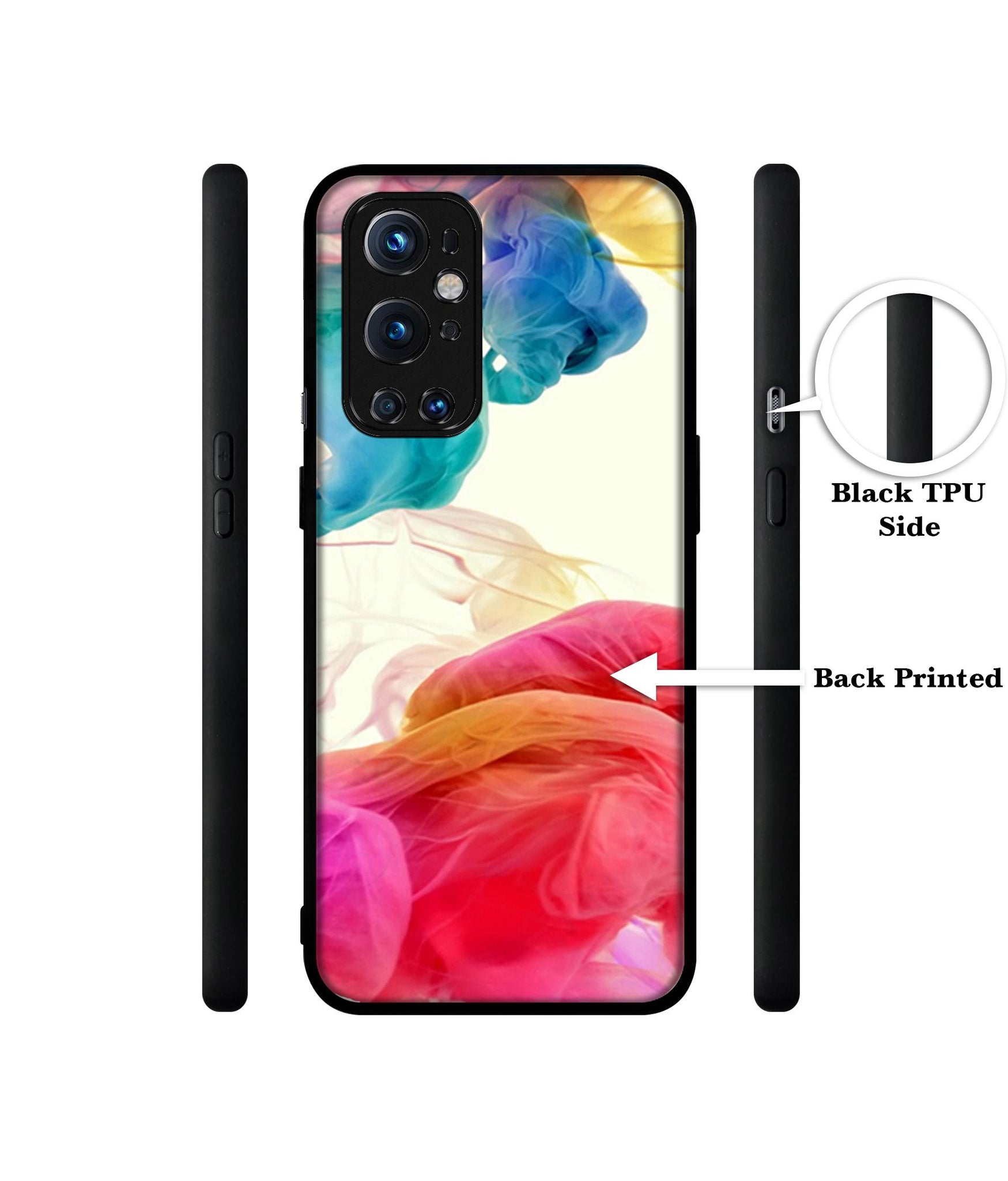 Colored Smoke Design Designer 2D Printed Back Case Cover for OnePlus 9 Pro 5G