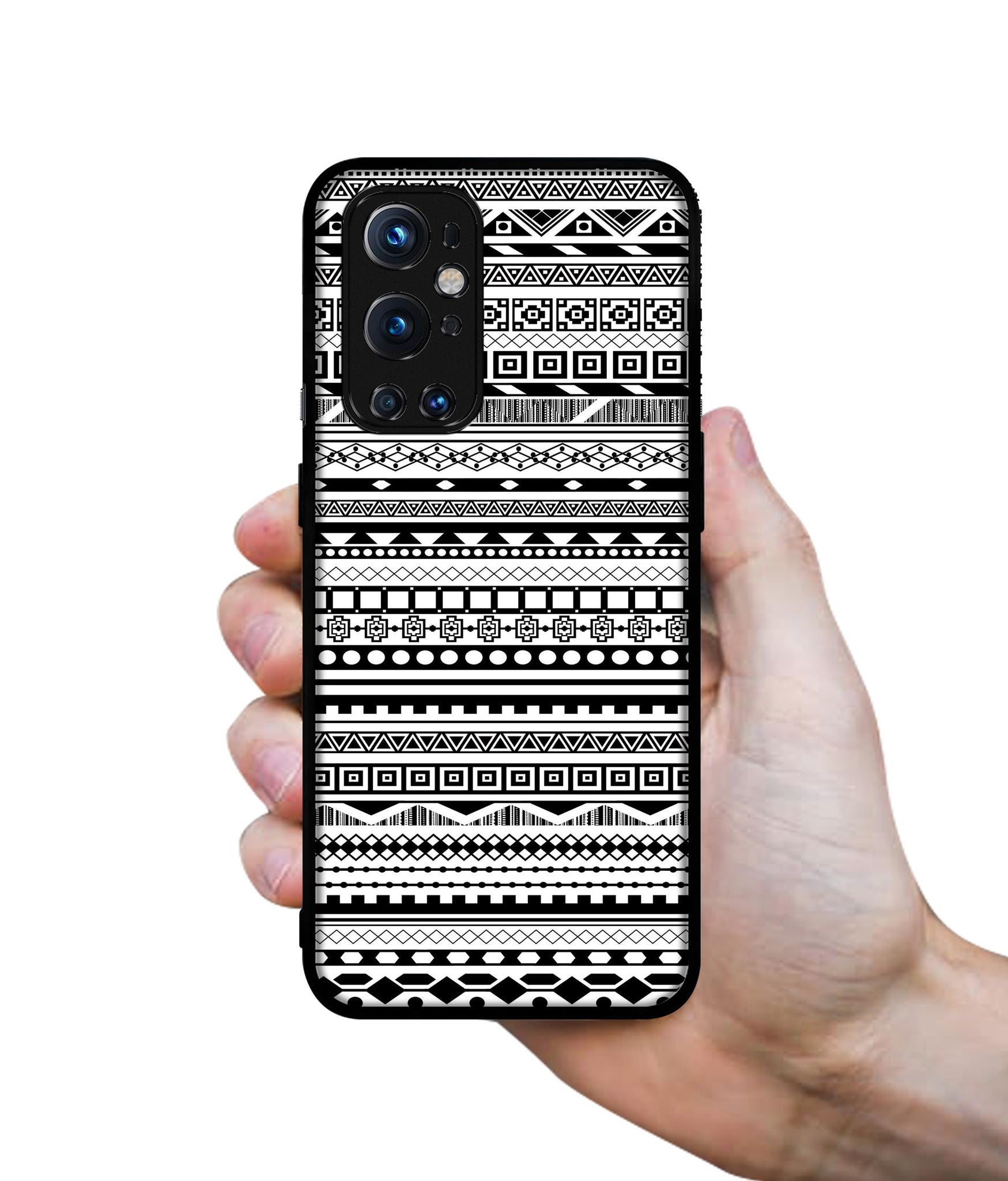 Black & White Patterns Design Designer 2D Printed Back Case Cover for OnePlus 9 Pro 5G