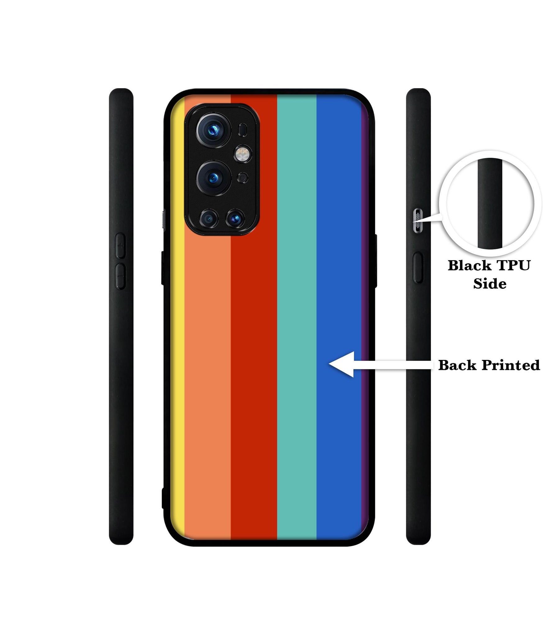 Rainbow Colors Design Designer 2D Printed Back Case Cover for OnePlus 9 Pro 5G